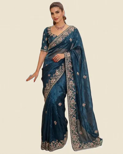 Gracefull Look Soft Tissue Silk Sarees — image 3