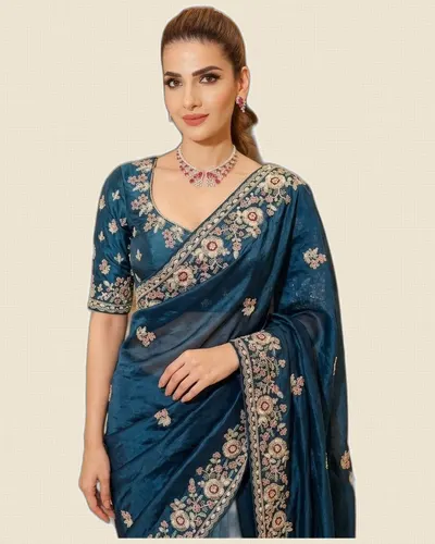 Gracefull Look Soft Tissue Silk Sarees — image 4