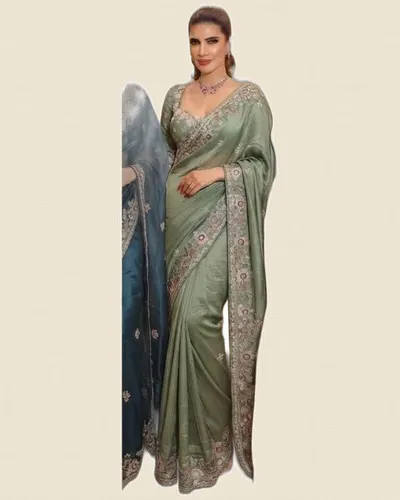 Gracefull Look Soft Tissue Silk Sarees — image 5
