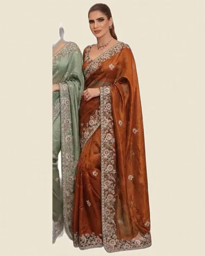 Gracefull Look Soft Tissue Silk Sarees — image 3