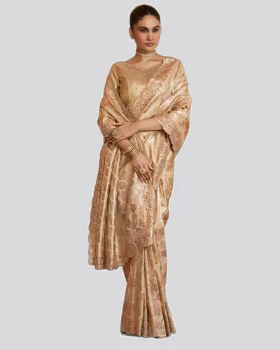 Vrindavan V7 Soft Silk Beads Work  Premium Sarees — image 2