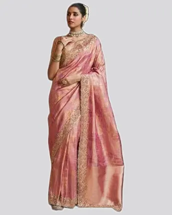 Vrindavan V7 Soft Silk Beads Work  Premium Sarees — image 4