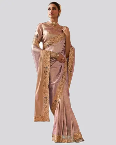 Vrindavan V7 Soft Silk Beads Work  Premium Sarees — image 2