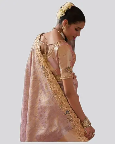 Vrindavan V7 Soft Silk Beads Work  Premium Sarees — image 5