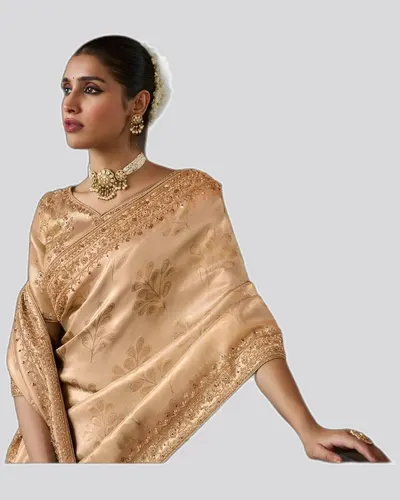 Vrindavan V7 Soft Silk Beads Work  Premium Sarees — image 2