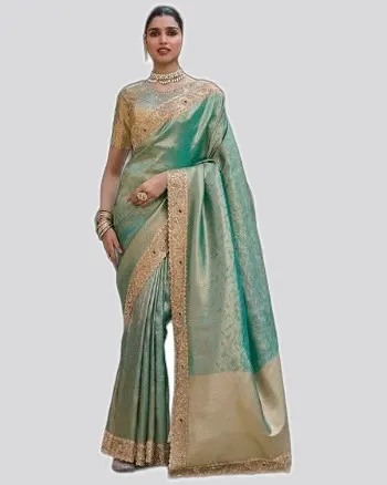 Vrindavan V7 Soft Silk Beads Work  Premium Sarees — image 6