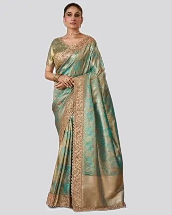 Vrindavan V7 Soft Silk Beads Work  Premium Sarees — image 7