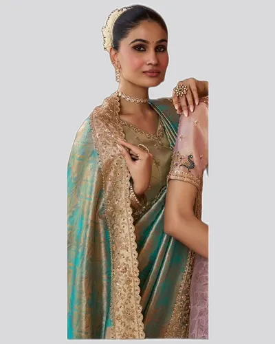 Vrindavan V7 Soft Silk Beads Work  Premium Sarees — image 6