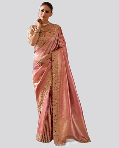 Vrindavan V7 Soft Silk Beads Work  Premium Sarees — image 3