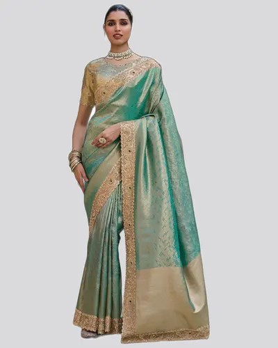 Vrindavan V7 Soft Silk Beads Work  Premium Sarees