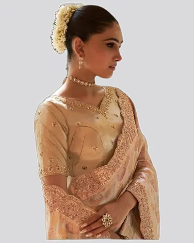 Vrindavan V7 Soft Silk Beads Work  Premium Sarees — image 5