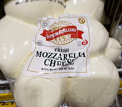 Supremo Italiano Fresh Mozzarella Cheese 6/1lb Balls Net 6lbs