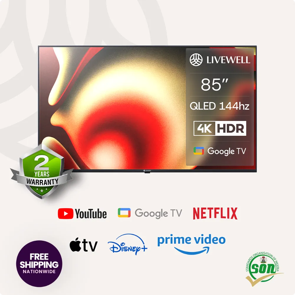 Livewell 85” QLED frameless model DVB-T2 Smart TV 4K LED TV