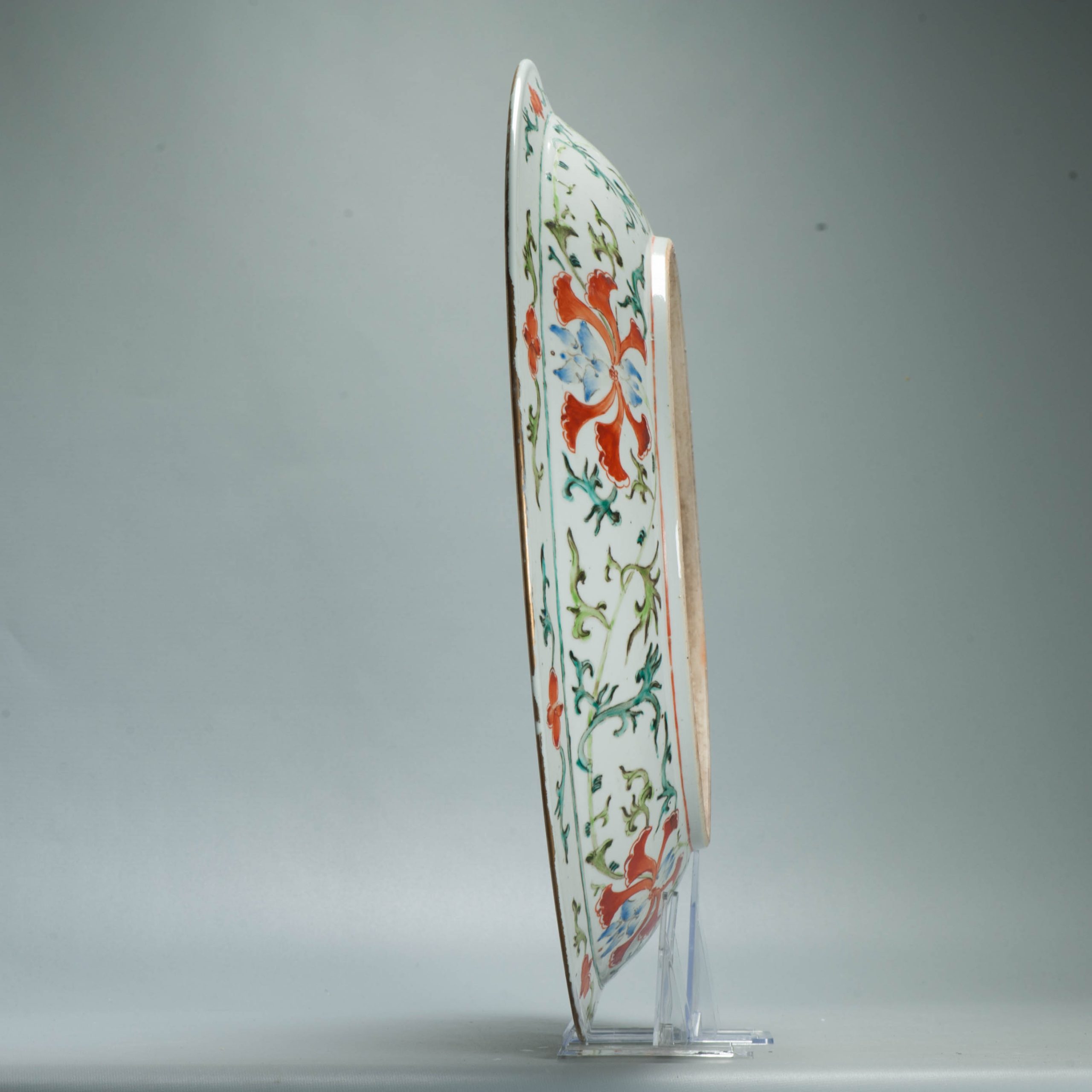 Huge 51CM 19C Chinese Porcelain 'Phoenix and Buddhist Emblems' charger - Image 10