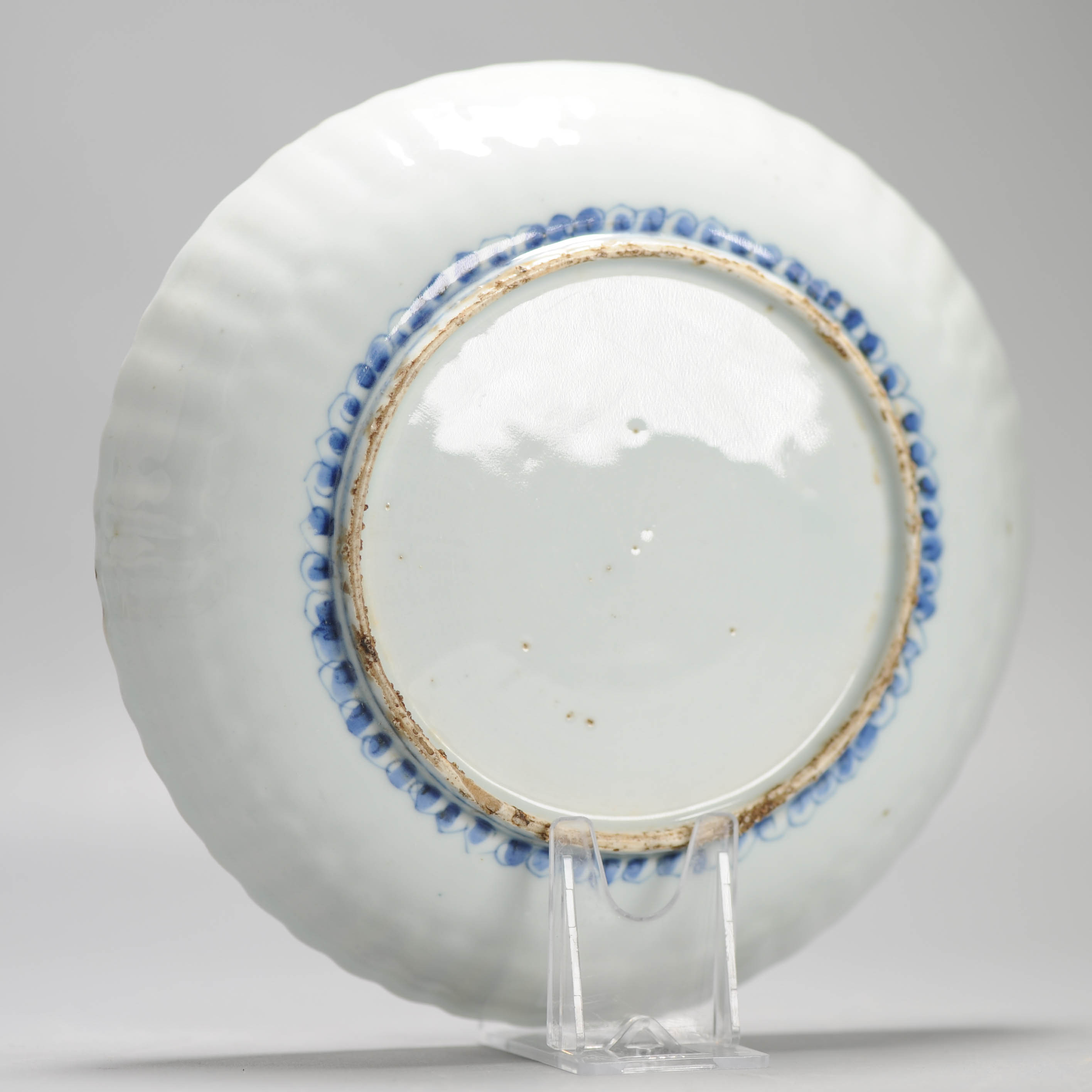 Antique Chinese 16/17C Chinese Porcelain Ming Transitional Kraak Plate FROG - Image 8
