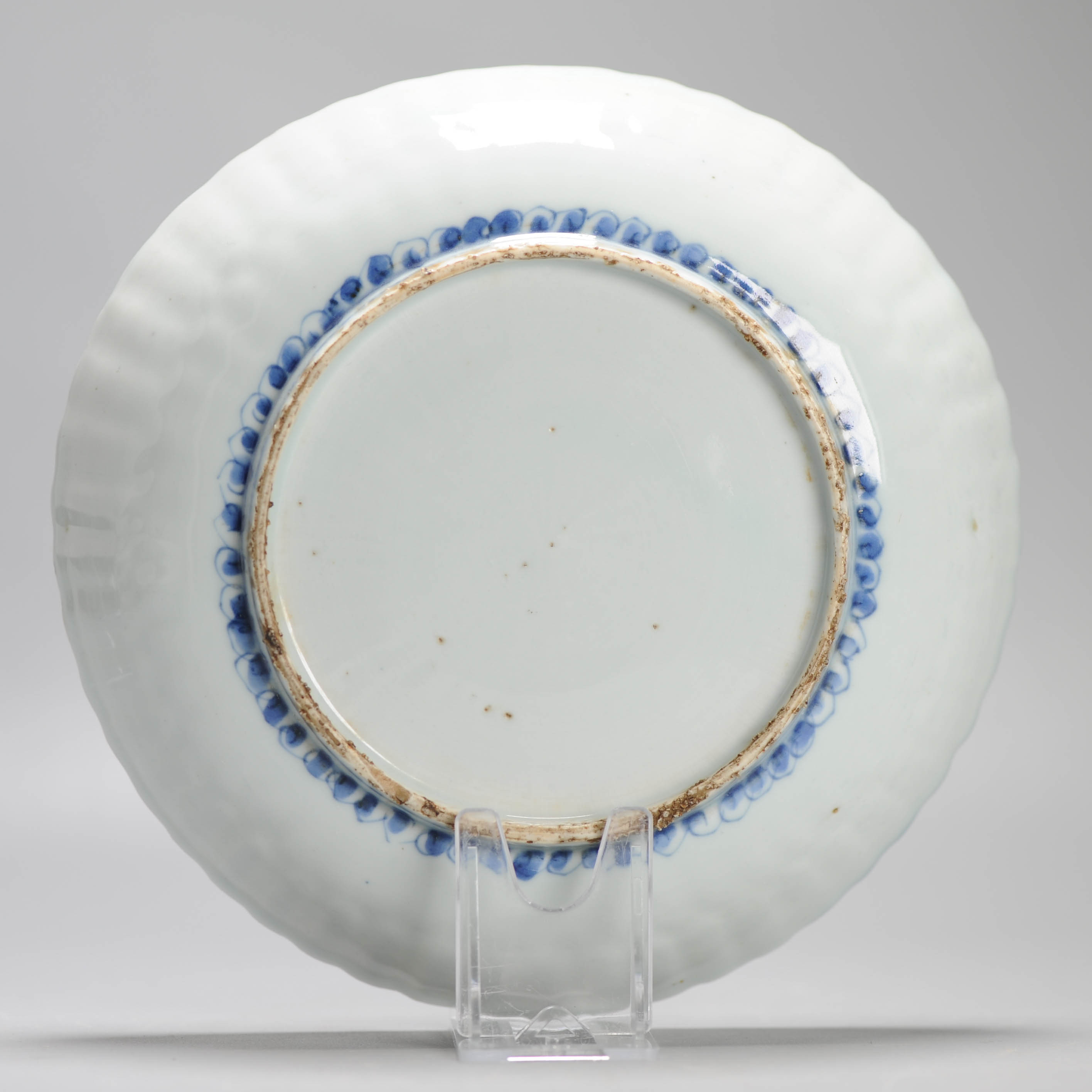 Antique Chinese 16/17C Chinese Porcelain Ming Transitional Kraak Plate FROG - Image 7