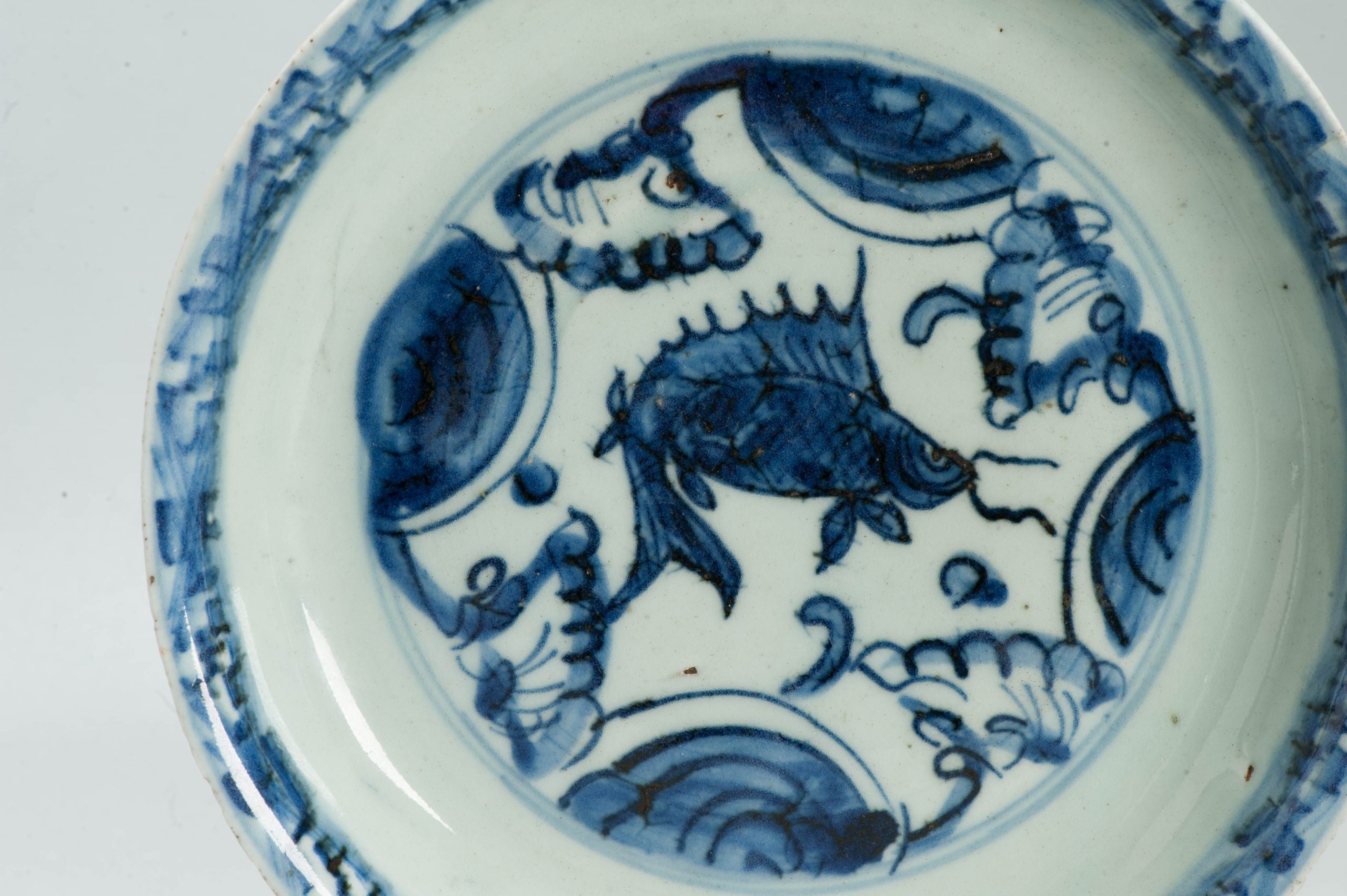 Antique Chinese Porcelain 15th/16th Century Hongzhi or Zhengde Dish FISH HARMONY - Image 9