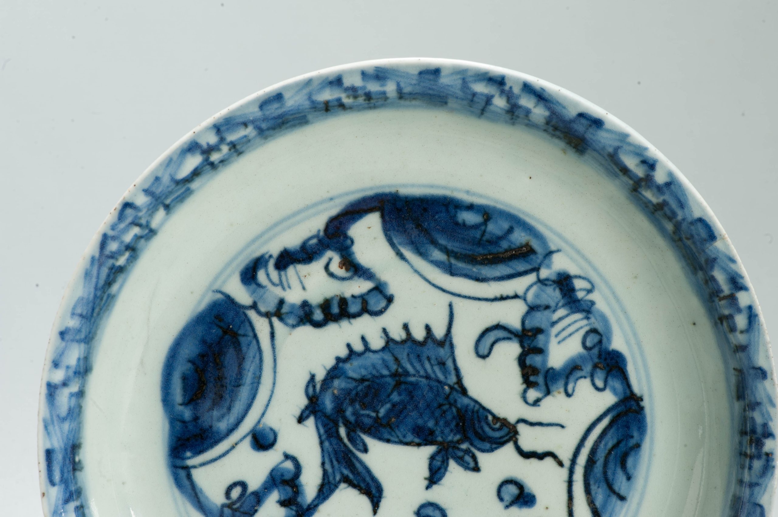 Antique Chinese Porcelain 15th/16th Century Hongzhi or Zhengde Dish FISH HARMONY - Image 11