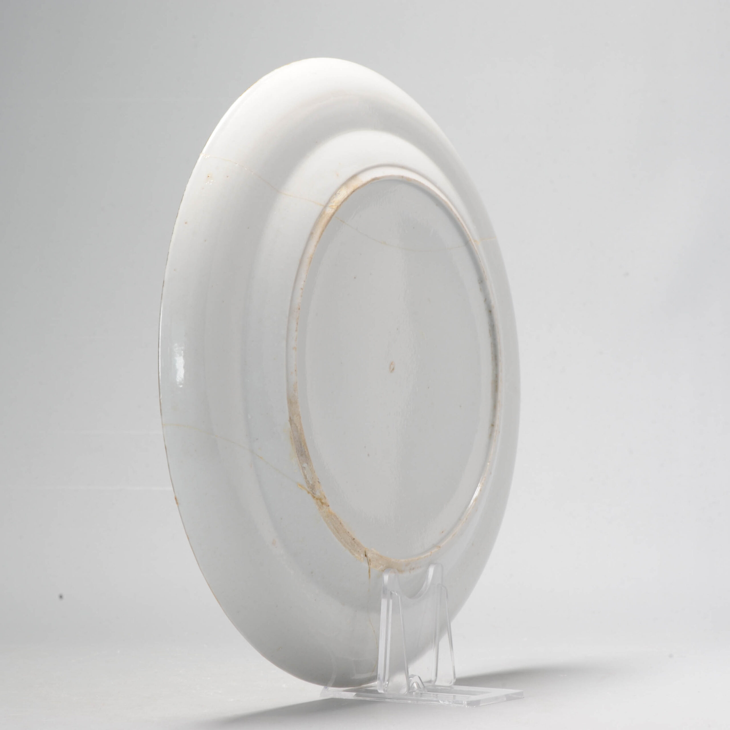 18/19C Chinese Porcelain Qianlong/Jiaqing Mandarin Famille Rose Plate China Antique - Image 9