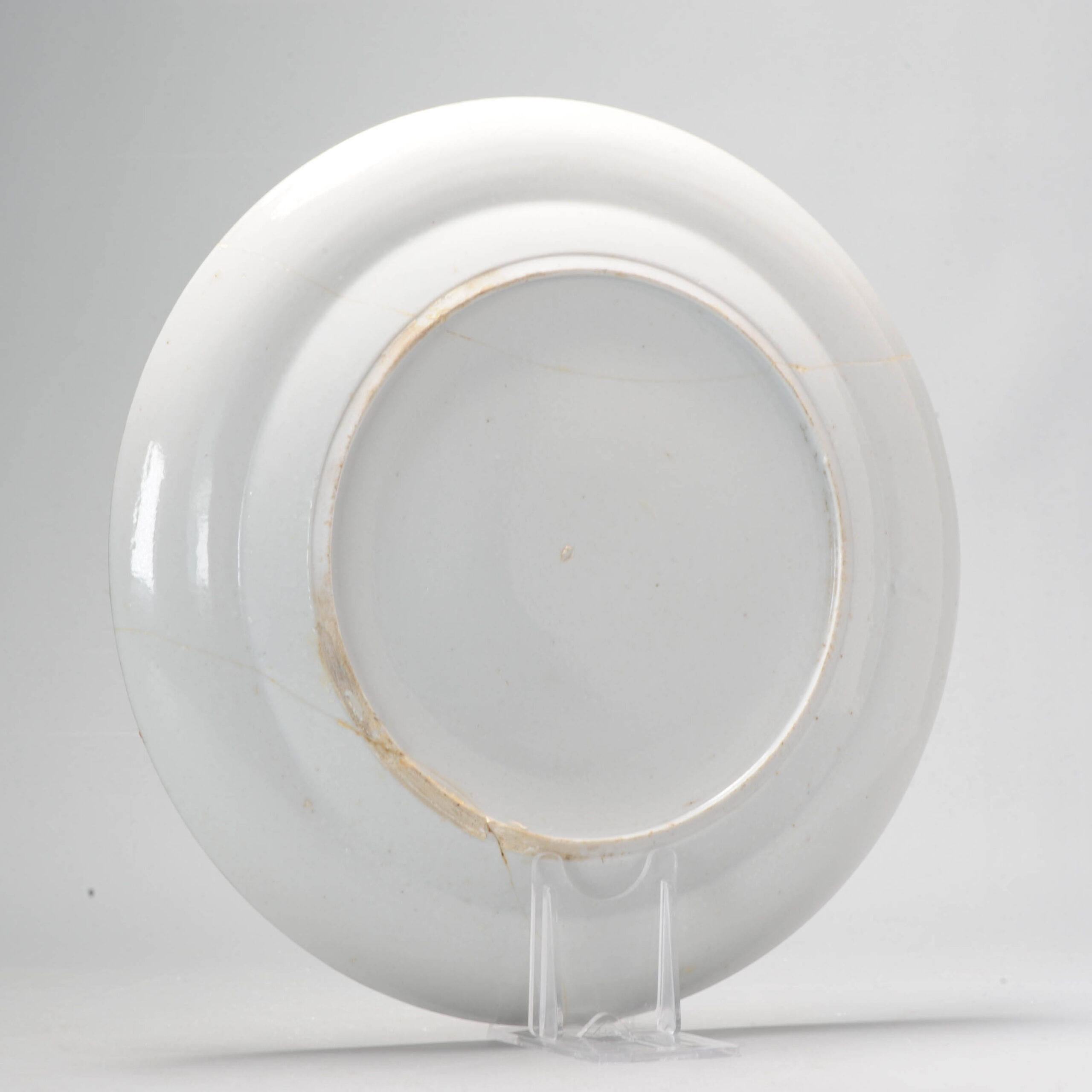 18/19C Chinese Porcelain Qianlong/Jiaqing Mandarin Famille Rose Plate China Antique - Image 8