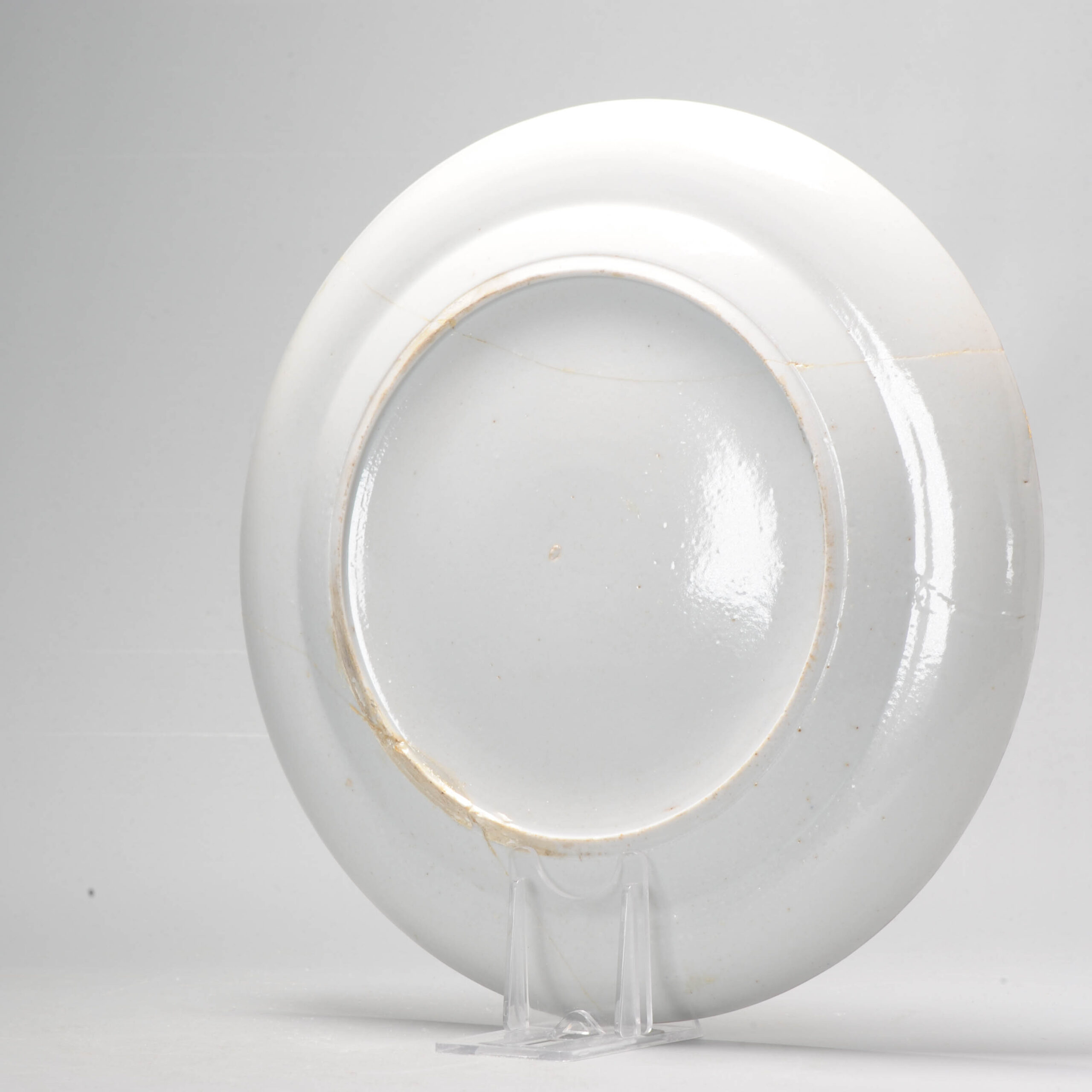 18/19C Chinese Porcelain Qianlong/Jiaqing Mandarin Famille Rose Plate China Antique - Image 7