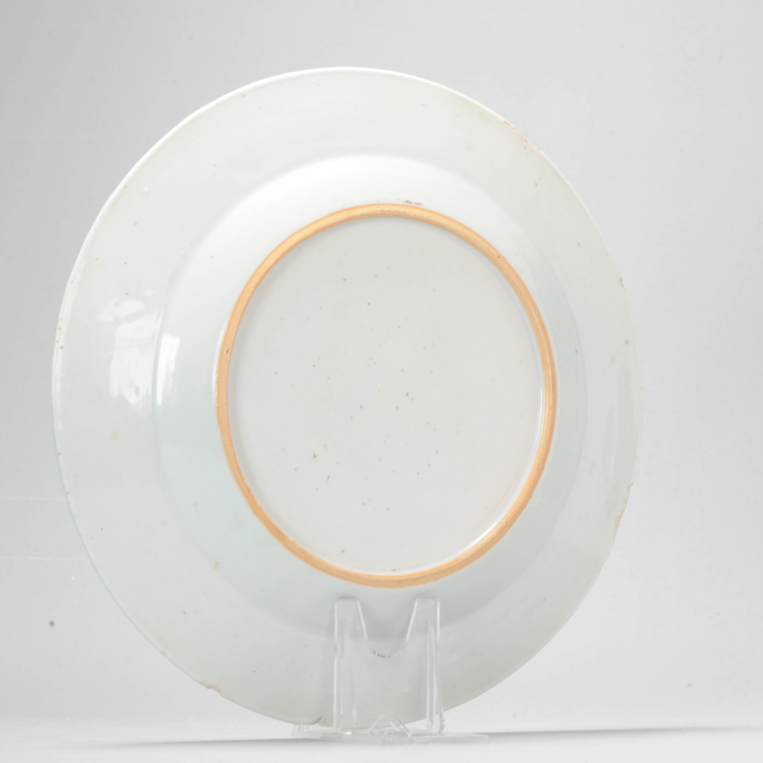 A Chinese Porcelain Blue White Dish Qianlong Period Landscape Garden Scene - Image 8