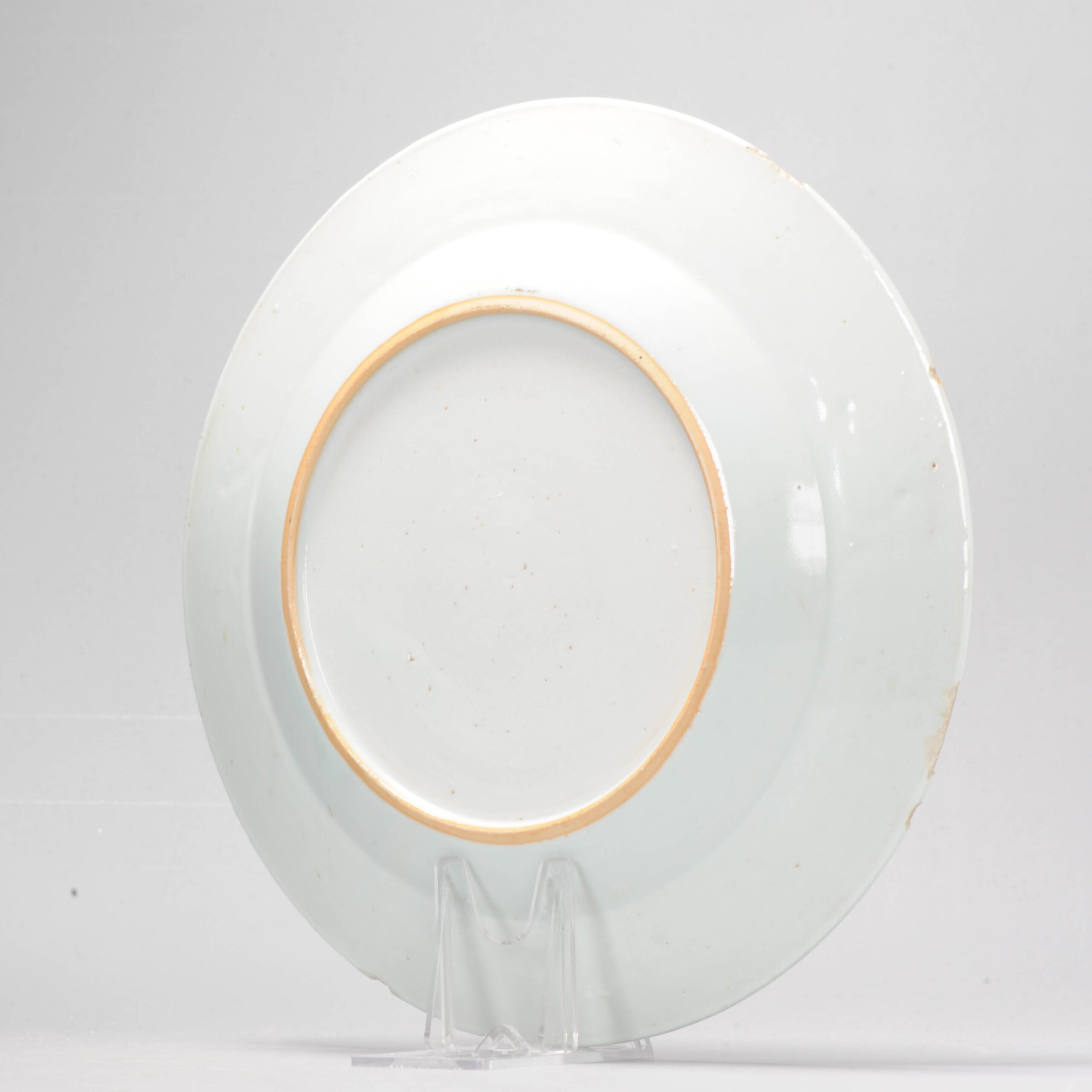 A Chinese Porcelain Blue White Dish Qianlong Period Landscape Garden Scene - Image 6