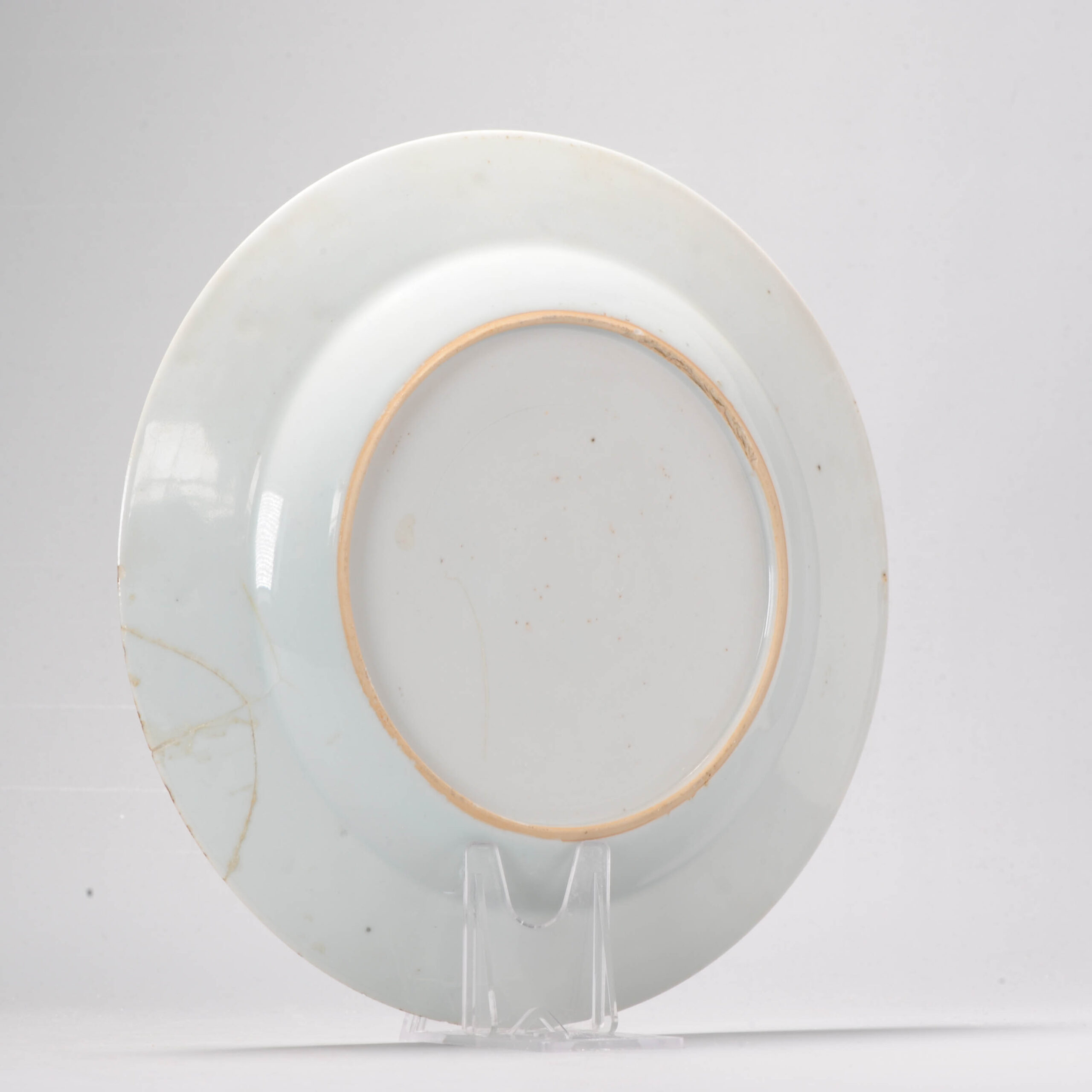 A nice Chinese Porcelain Gold Imari Dish Kangxi or Yongzheng Period Landscape - Image 8