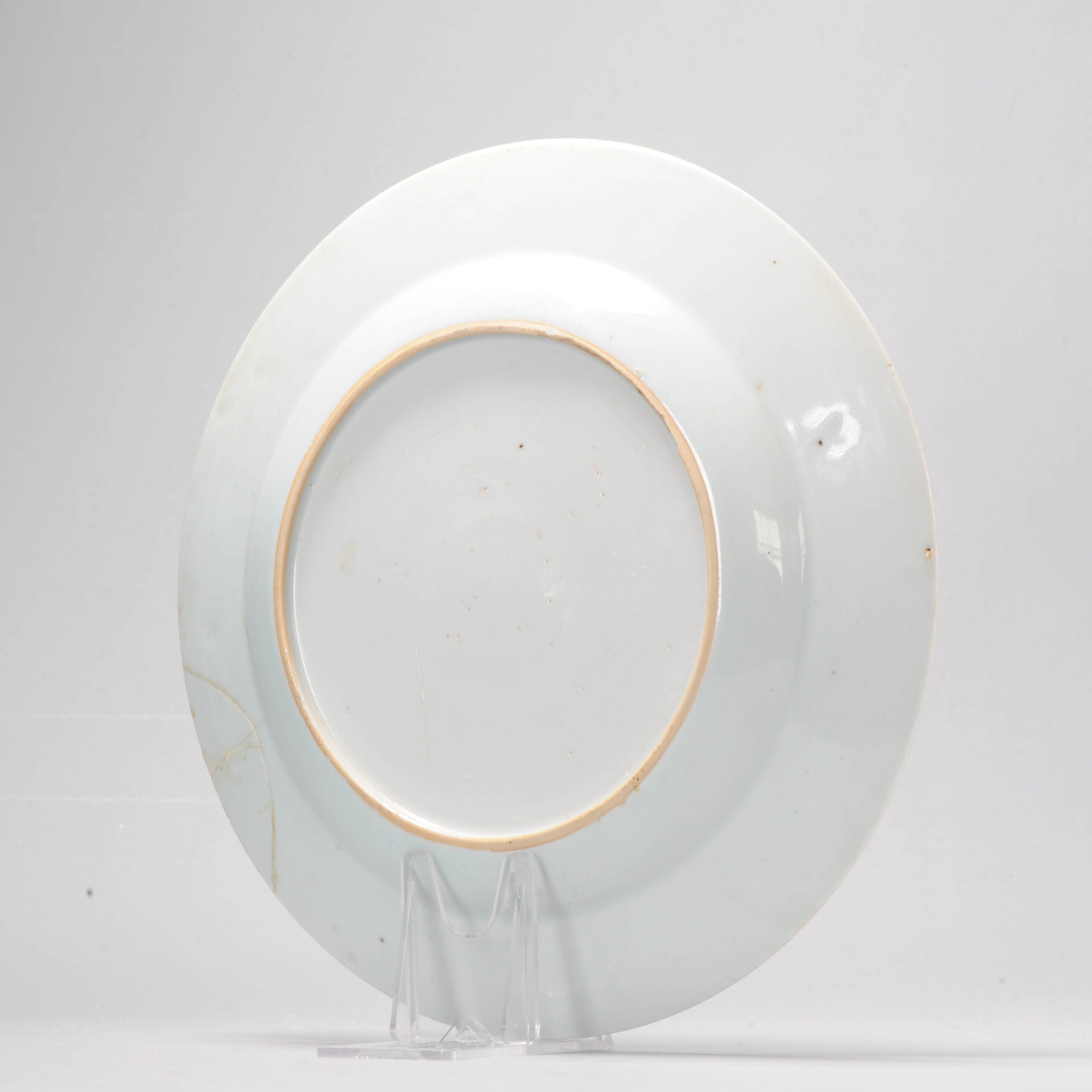 A nice Chinese Porcelain Gold Imari Dish Kangxi or Yongzheng Period Landscape - Image 6