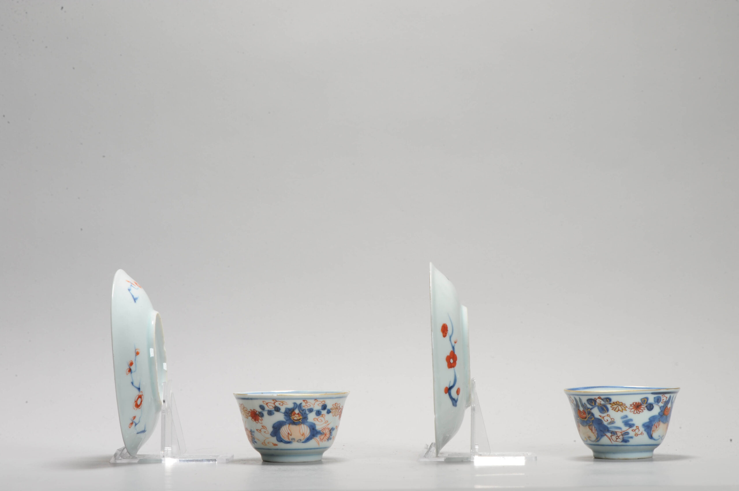 Antique Tea set Chinese porcelain Imari Enamel Flowers Kangxi (1662-1722) - Image 12