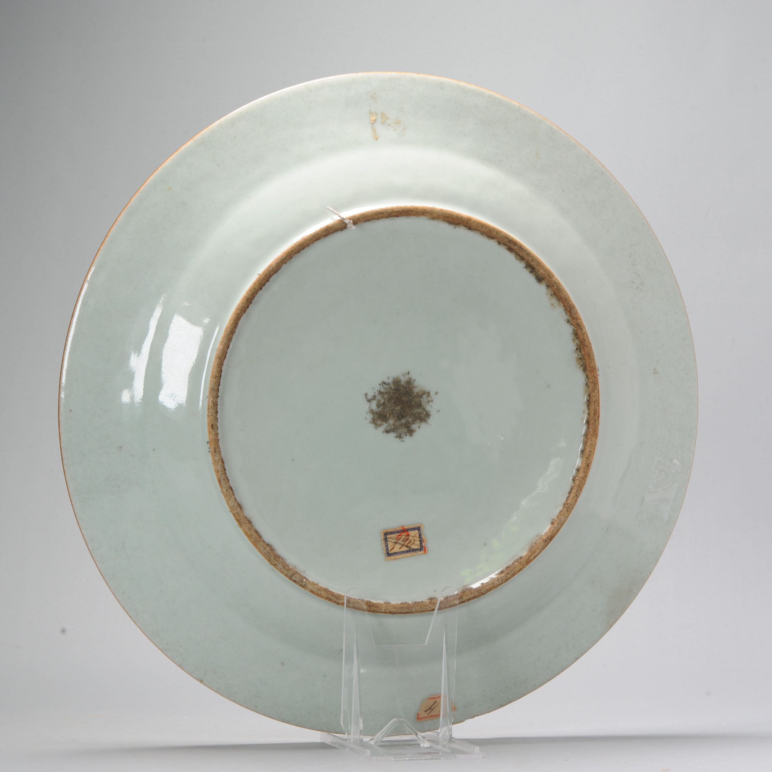34.5CM Antique Chinese Porcelain Charger Jiaqing Landscape highly detailed - Image 8