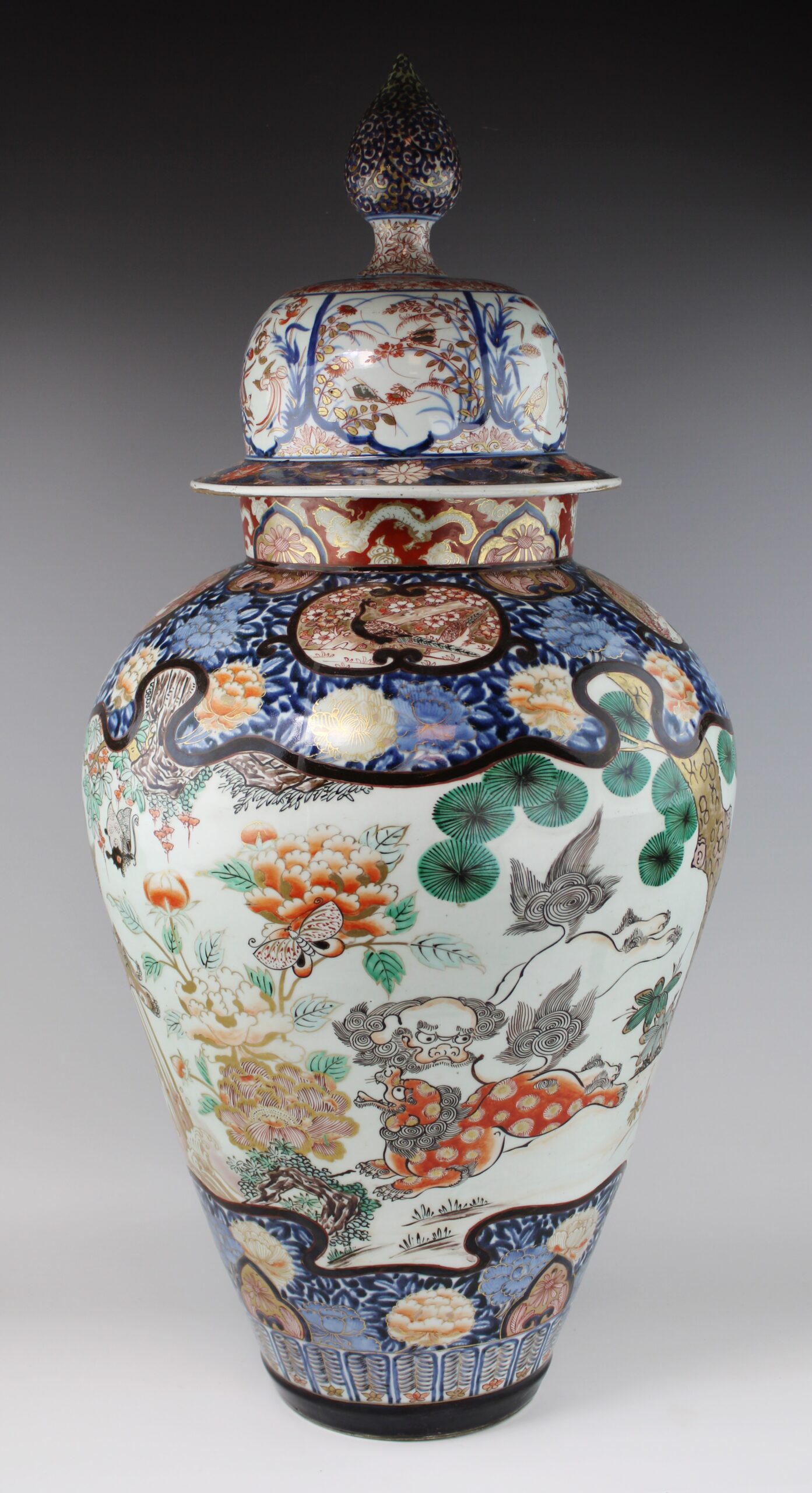 Huge 90 Centimeter Antique 1680-1700 Edo Imari Japanese Porcelain Palace Vase Arita Japan - Image 6