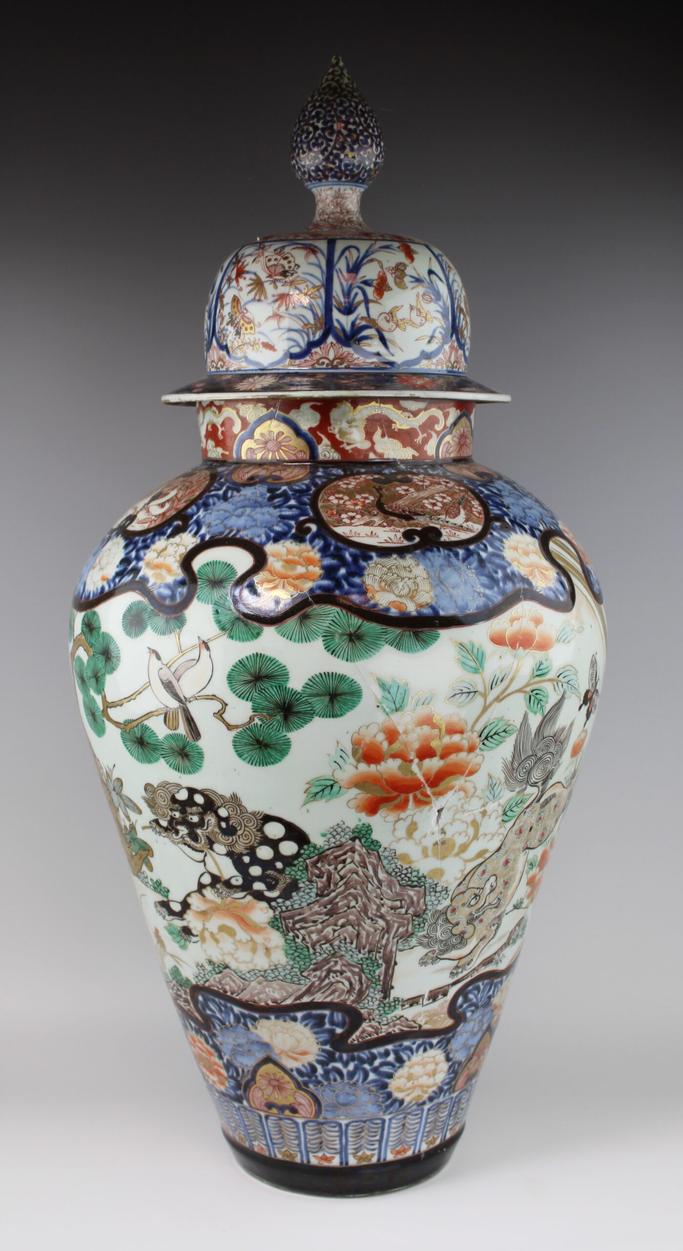 Huge 90 Centimeter Antique 1680-1700 Edo Imari Japanese Porcelain Palace Vase Arita Japan - Image 8