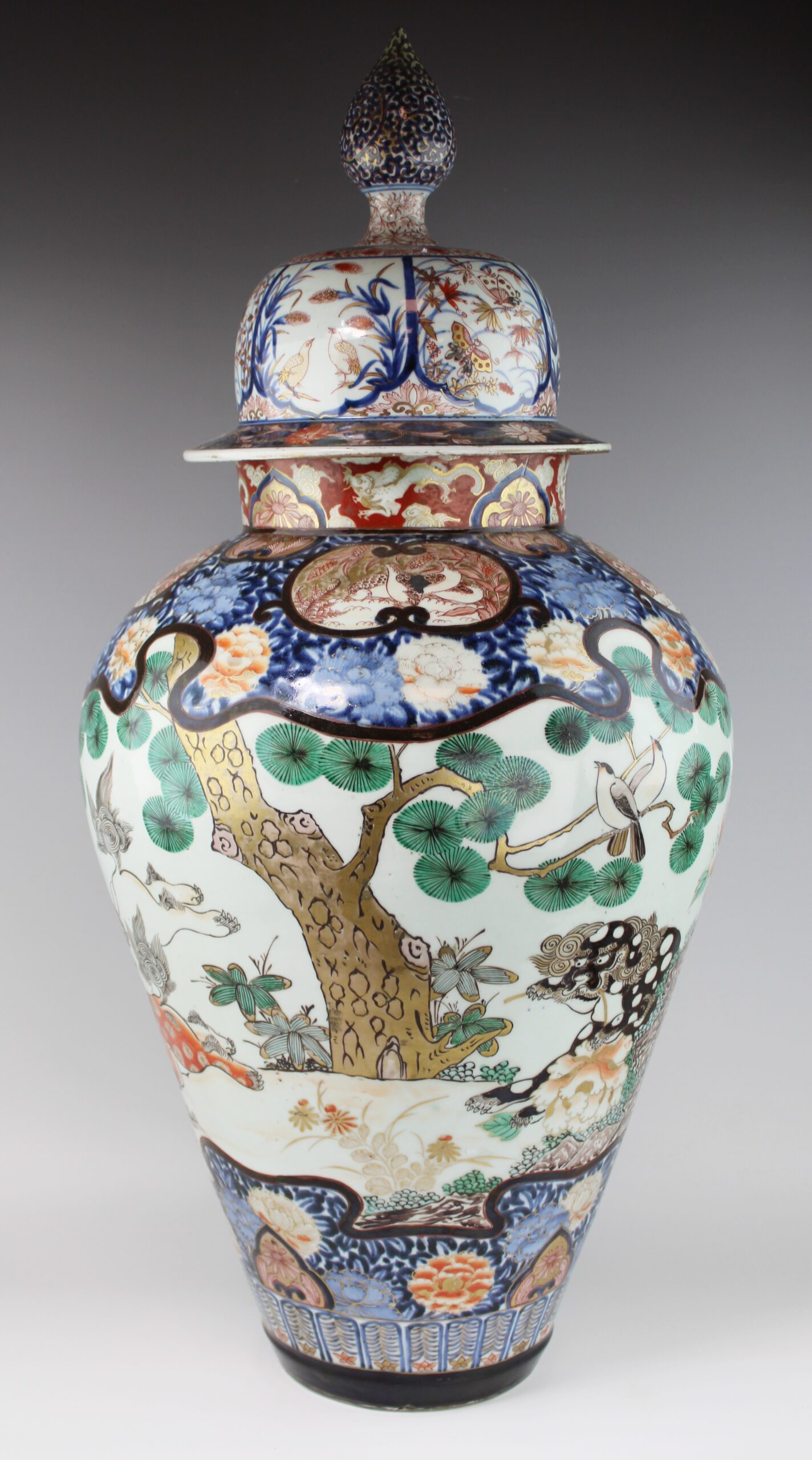 Huge 90 Centimeter Antique 1680-1700 Edo Imari Japanese Porcelain Palace Vase Arita Japan - Image 7