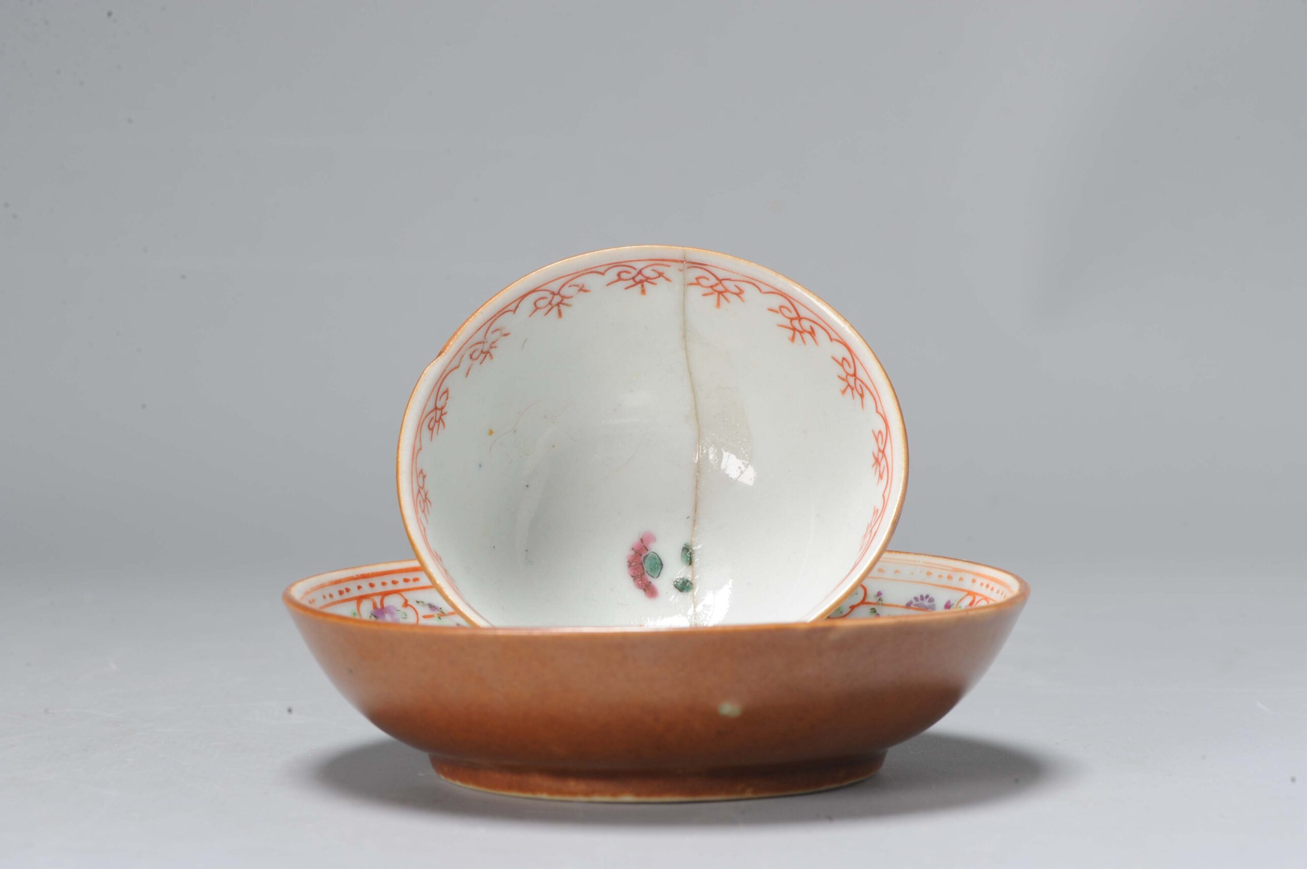 A Yongzheng period Chinese Porcelain Batavian Tea Bowl China Antique 1730 - Image 16