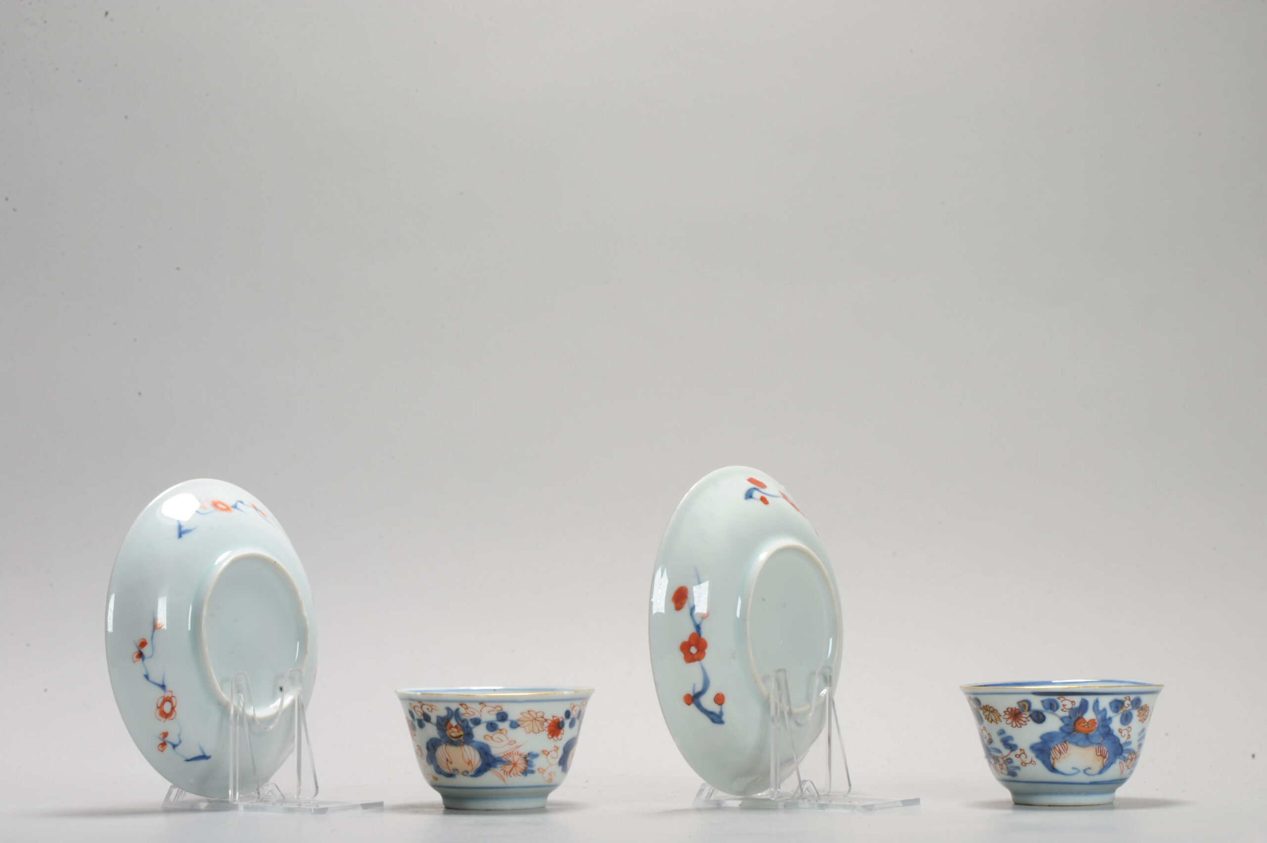 Antique Tea set Chinese porcelain Imari Enamel Flowers Kangxi (1662-1722) - Image 11