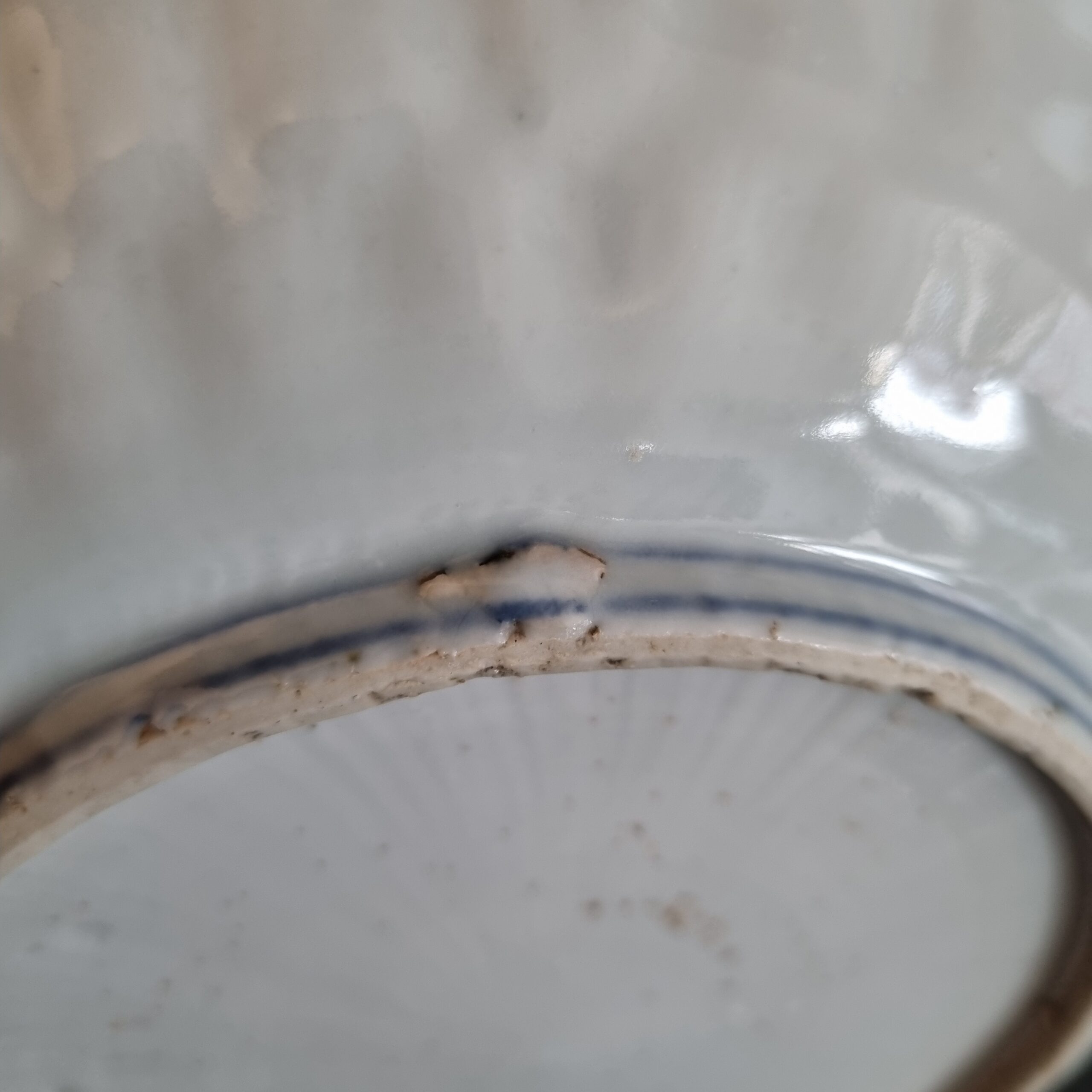Antique Ming Chinese Porcelain 16/17th c Blue and White dish with Landscape - Image 16