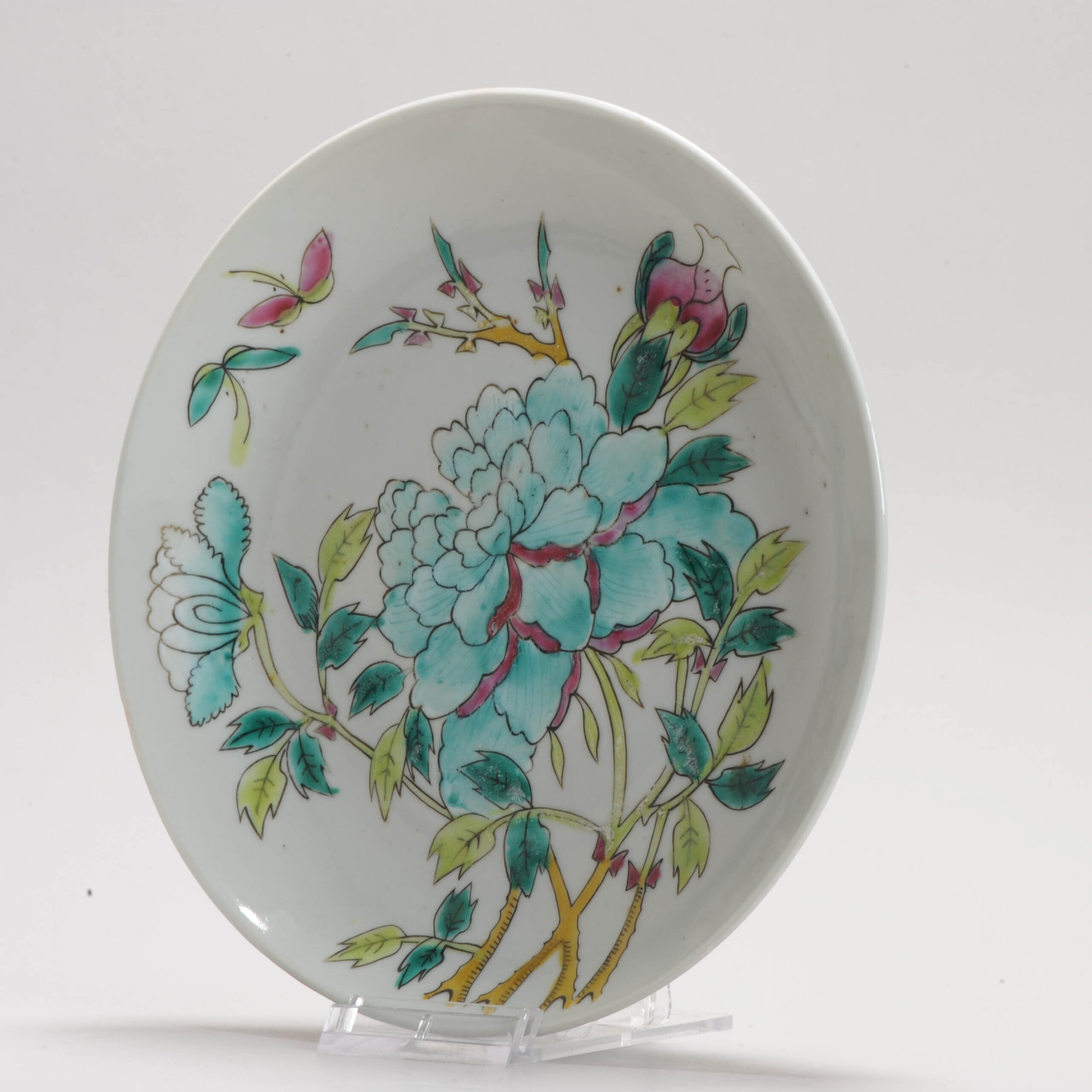 Antique Chinese Fencai Porcelain 19C Plate China Antique Kitchen Qing - Image 12