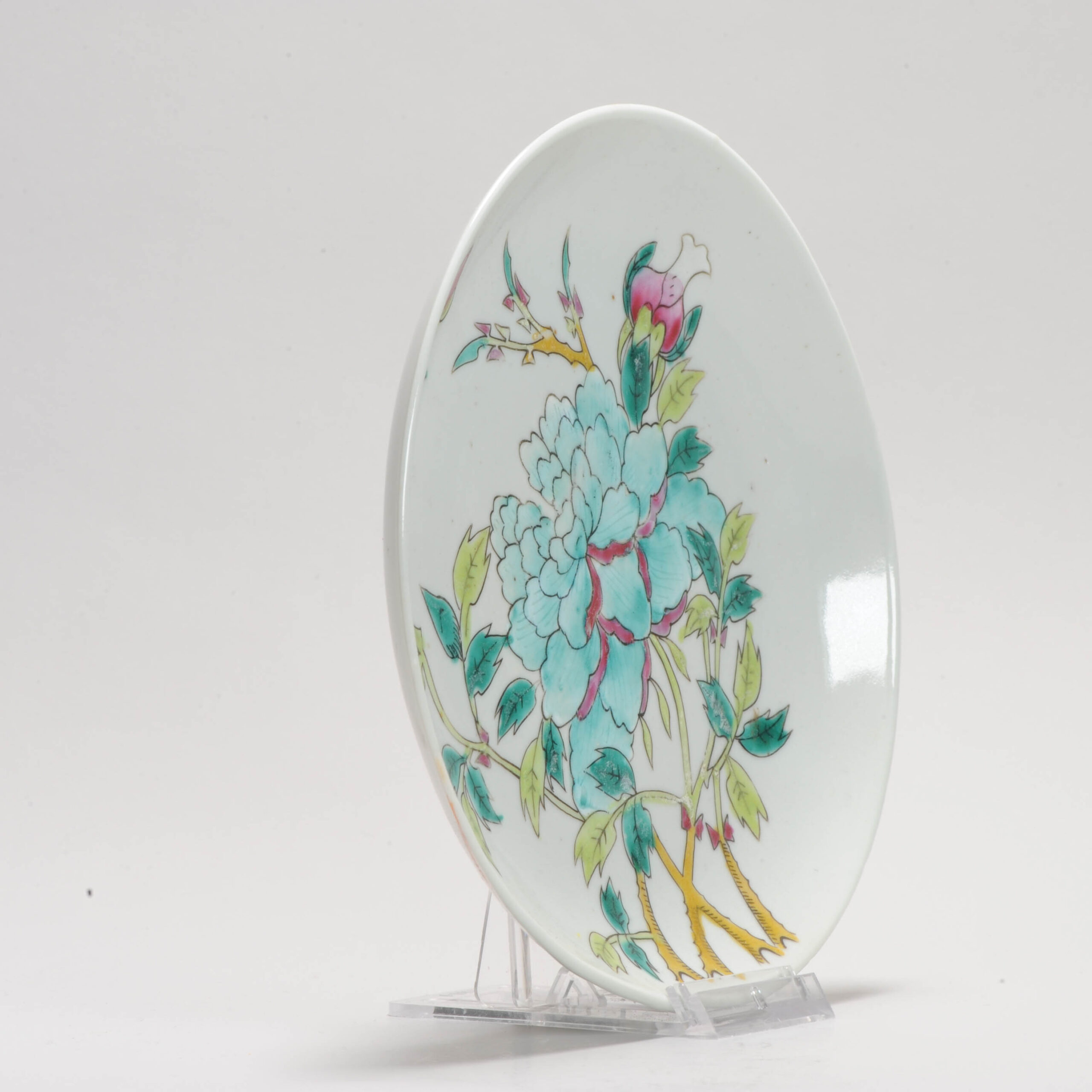 Antique Chinese Fencai Porcelain 19C Plate China Antique Kitchen Qing - Image 3