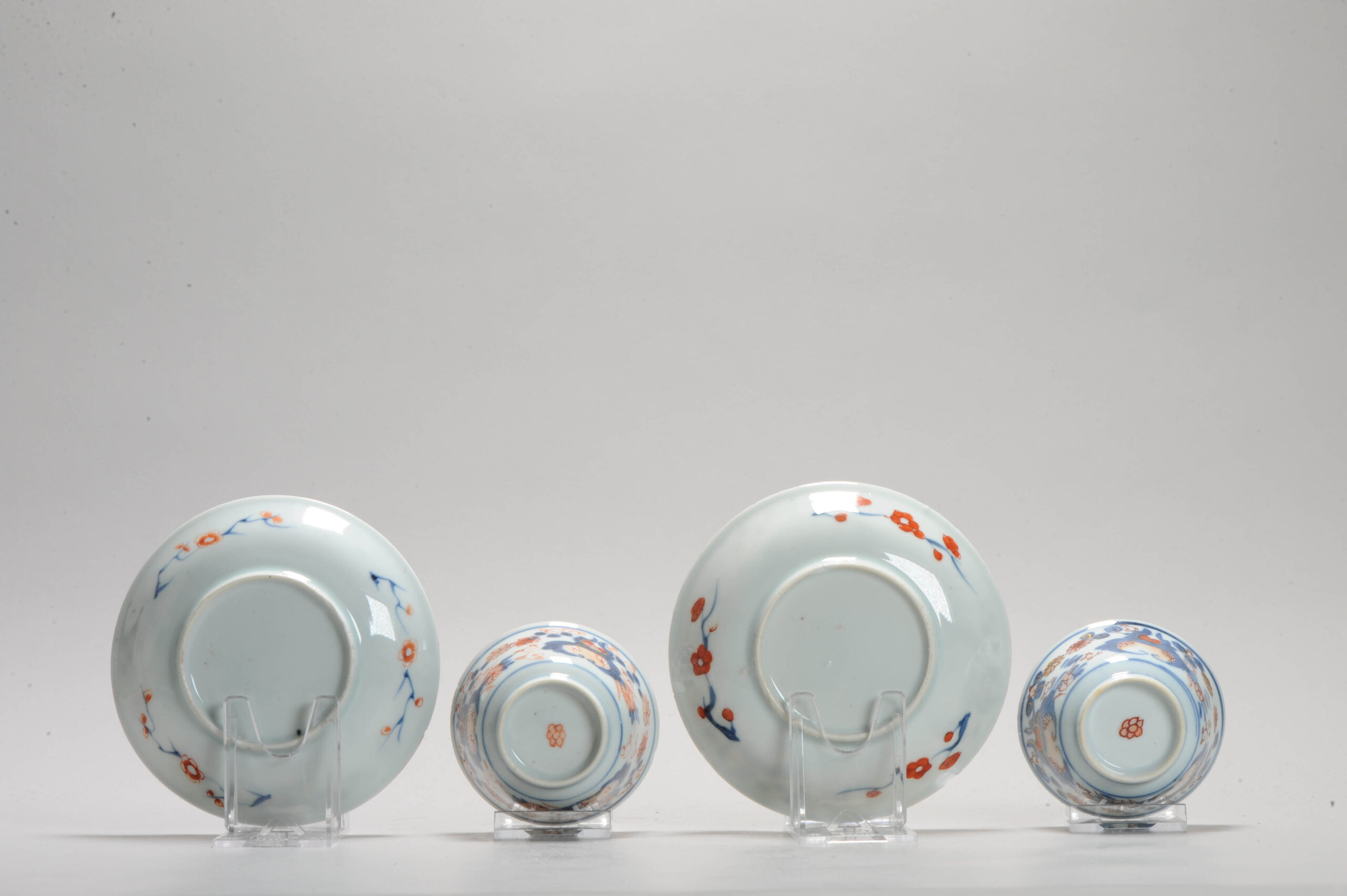 Antique Tea set Chinese porcelain Imari Enamel Flowers Kangxi (1662-1722) - Image 2
