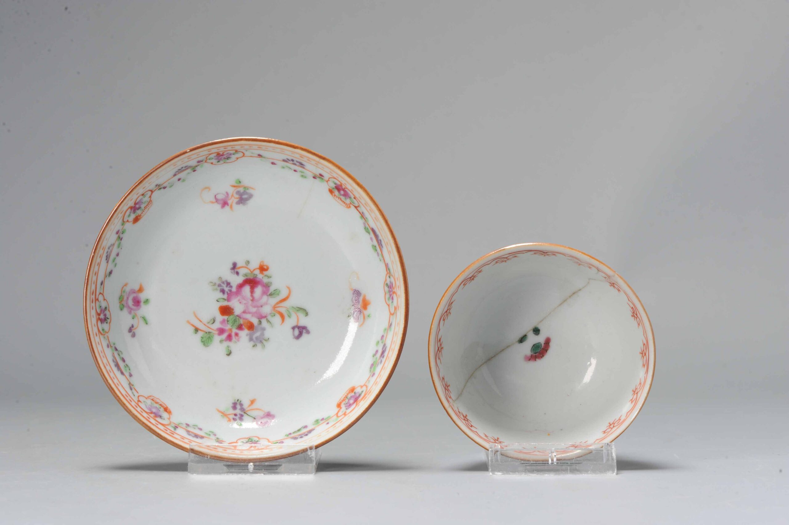 A Yongzheng period Chinese Porcelain Batavian Tea Bowl China Antique 1730 - Image 3
