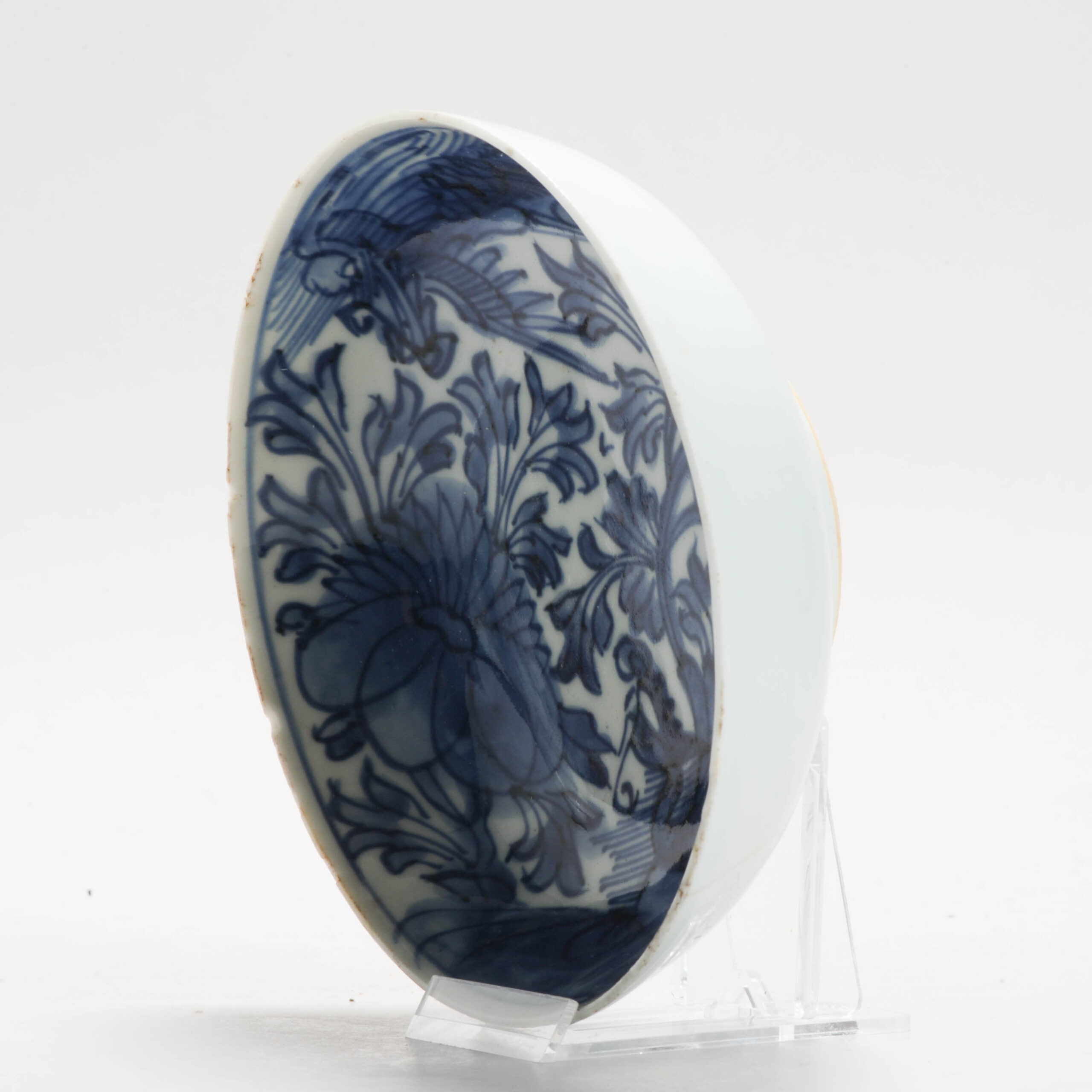 Antique Chinese 17C Porcelain Late Ming Early Qing Fenghuang Phoenix Bowl - Image 11