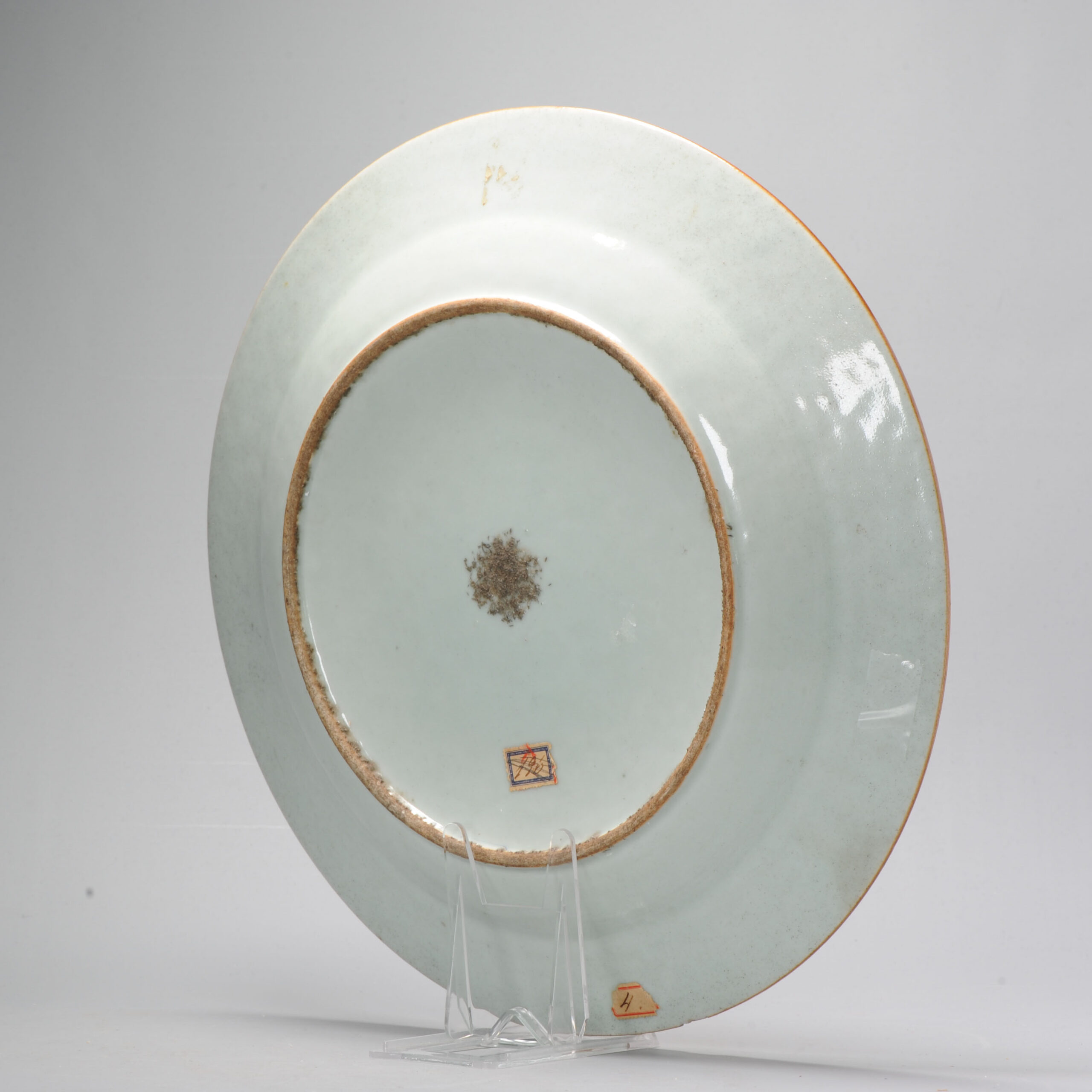 34.5CM Antique Chinese Porcelain Charger Jiaqing Landscape highly detailed - Image 6