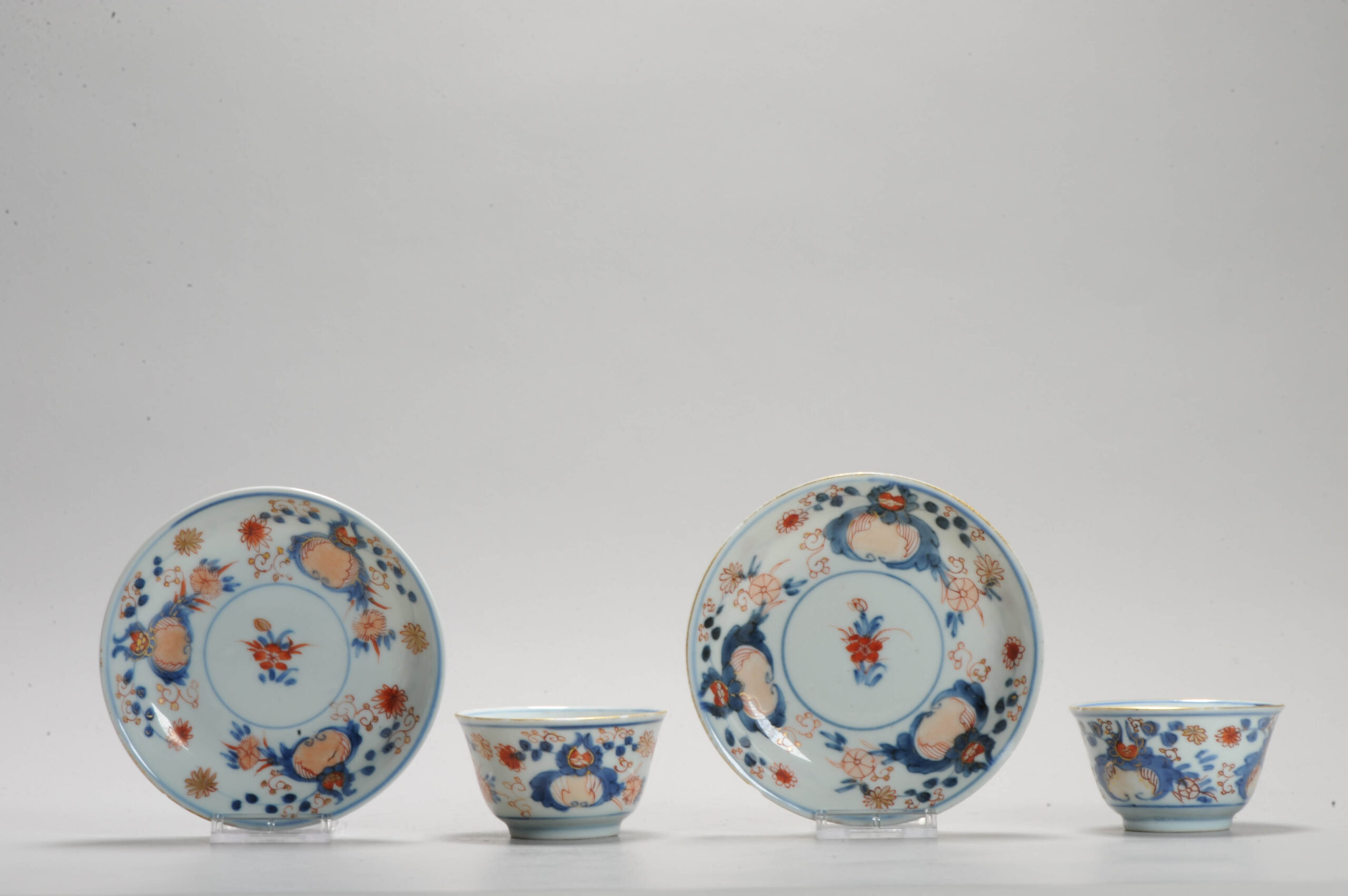 Antique Tea set Chinese porcelain Imari Enamel Flowers Kangxi (1662-1722) - Image 15