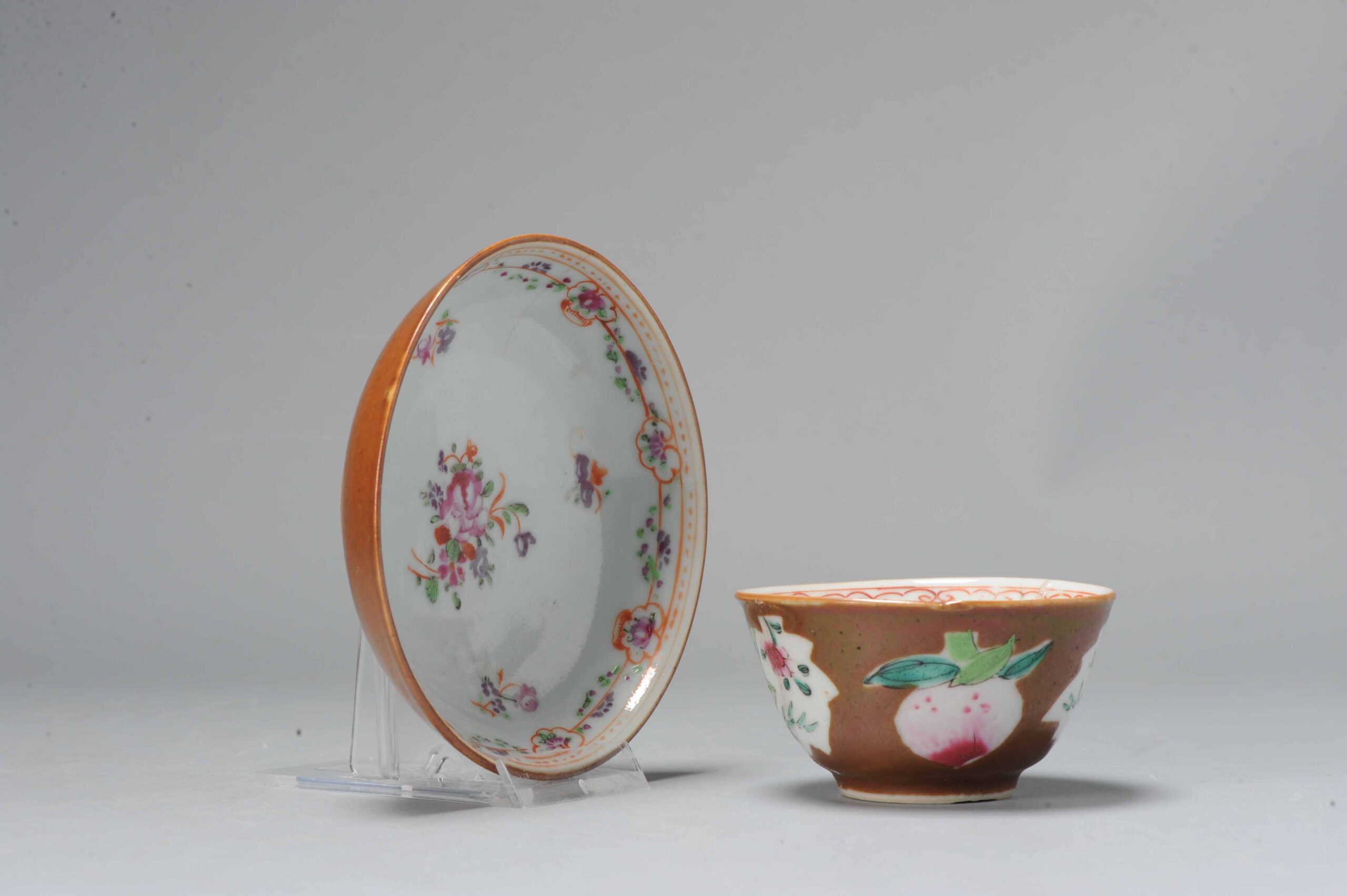 A Yongzheng period Chinese Porcelain Batavian Tea Bowl China Antique 1730 - Image 5