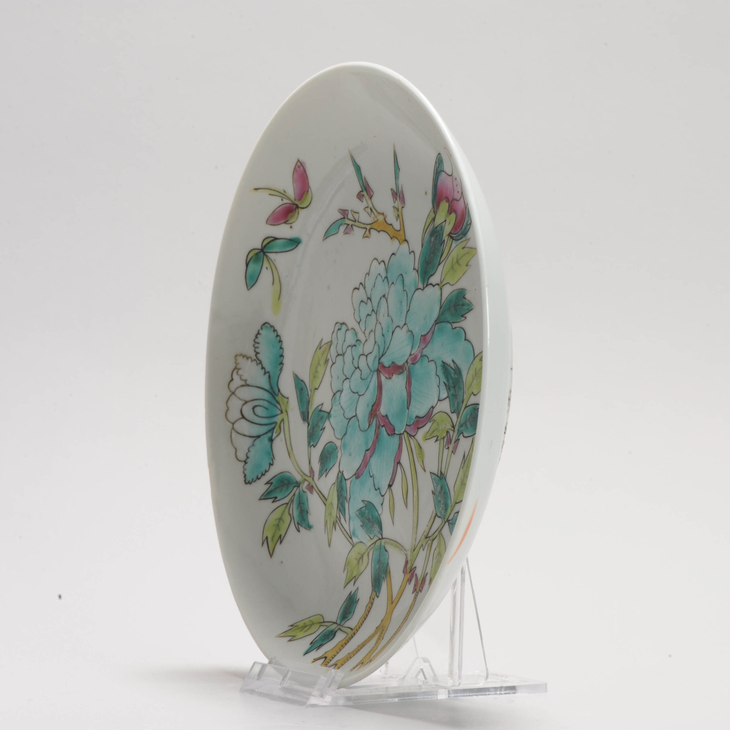 Antique Chinese Fencai Porcelain 19C Plate China Antique Kitchen Qing - Image 11