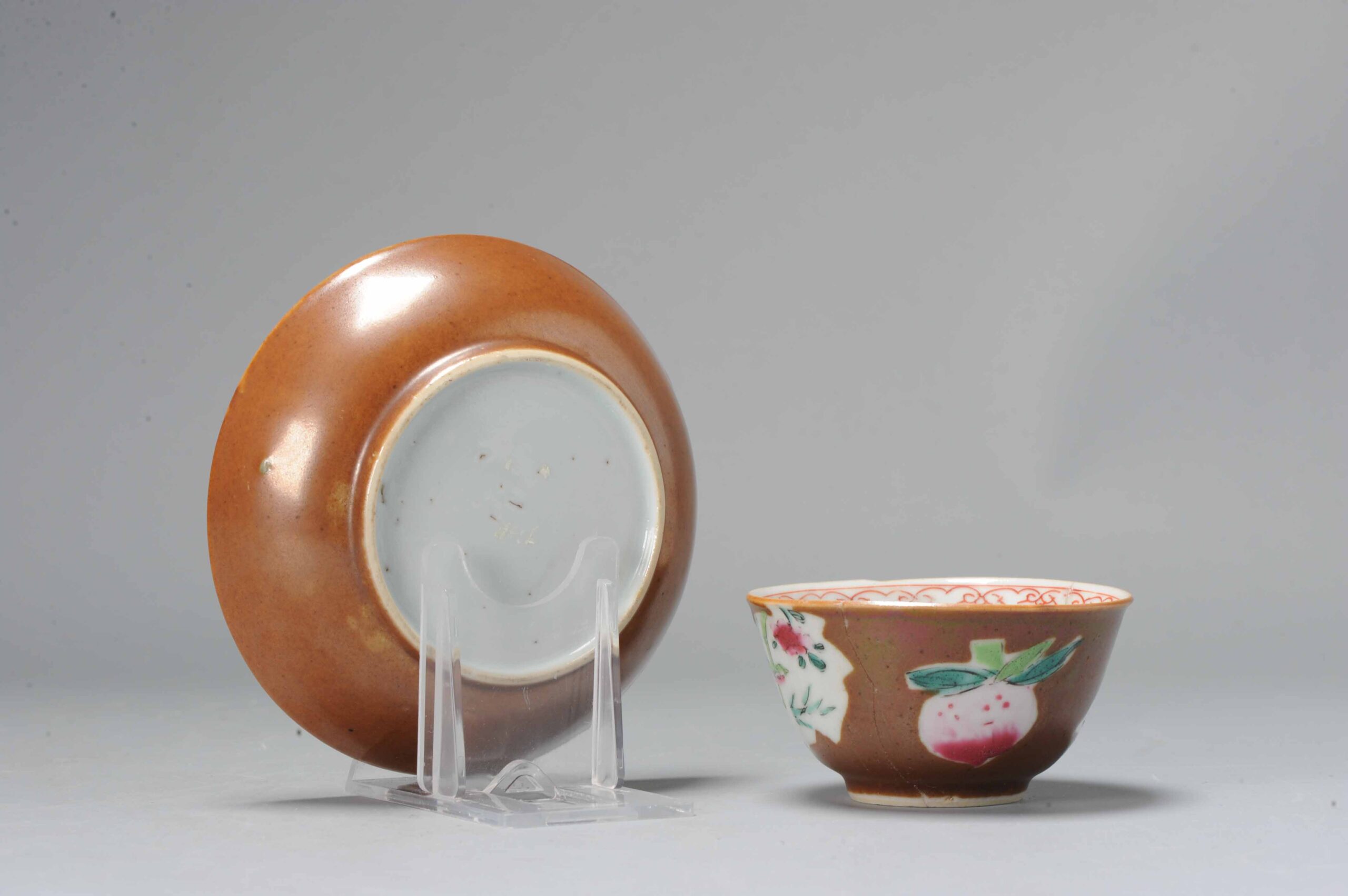 A Yongzheng period Chinese Porcelain Batavian Tea Bowl China Antique 1730 - Image 10
