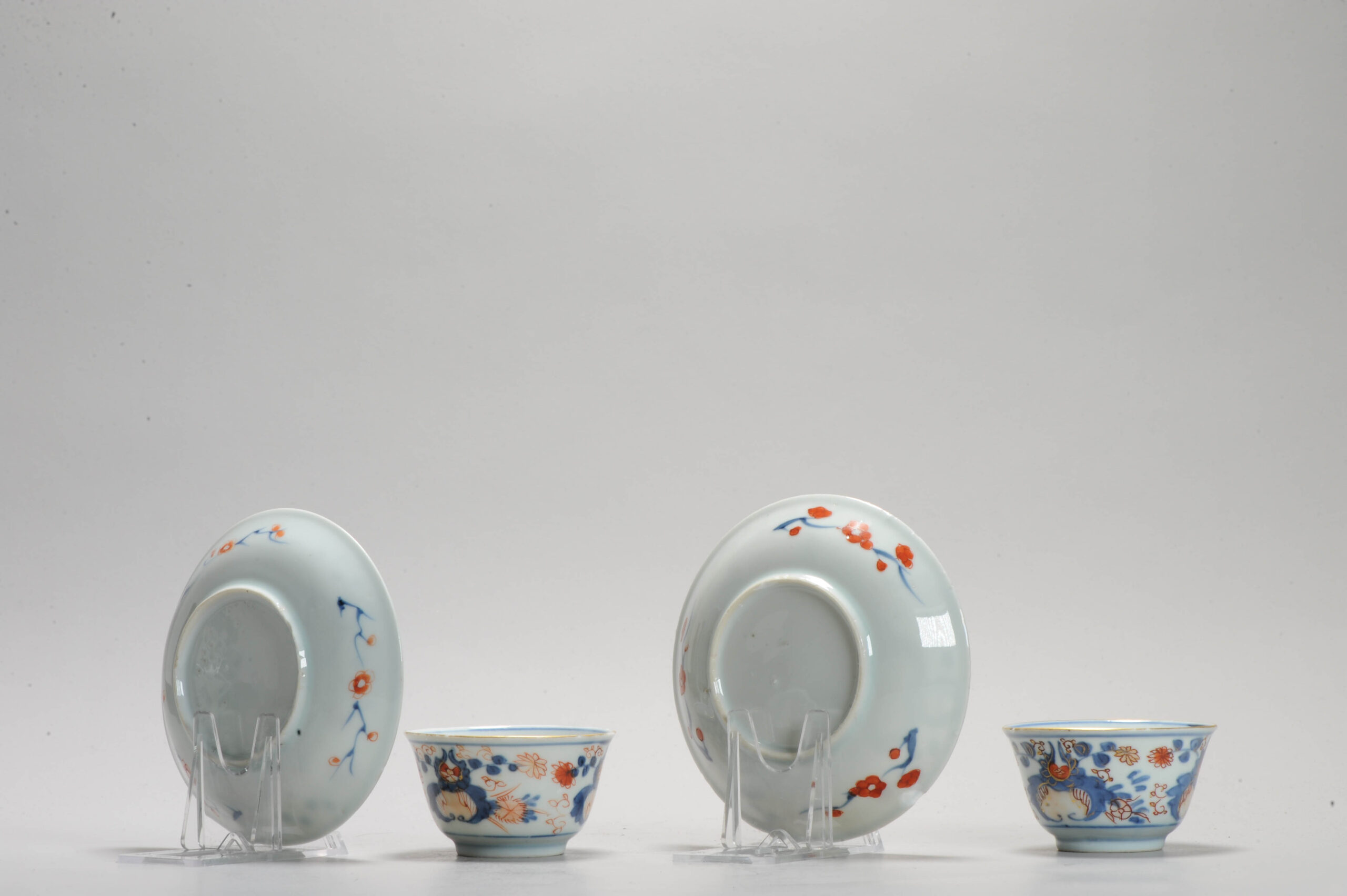 Antique Tea set Chinese porcelain Imari Enamel Flowers Kangxi (1662-1722) - Image 8