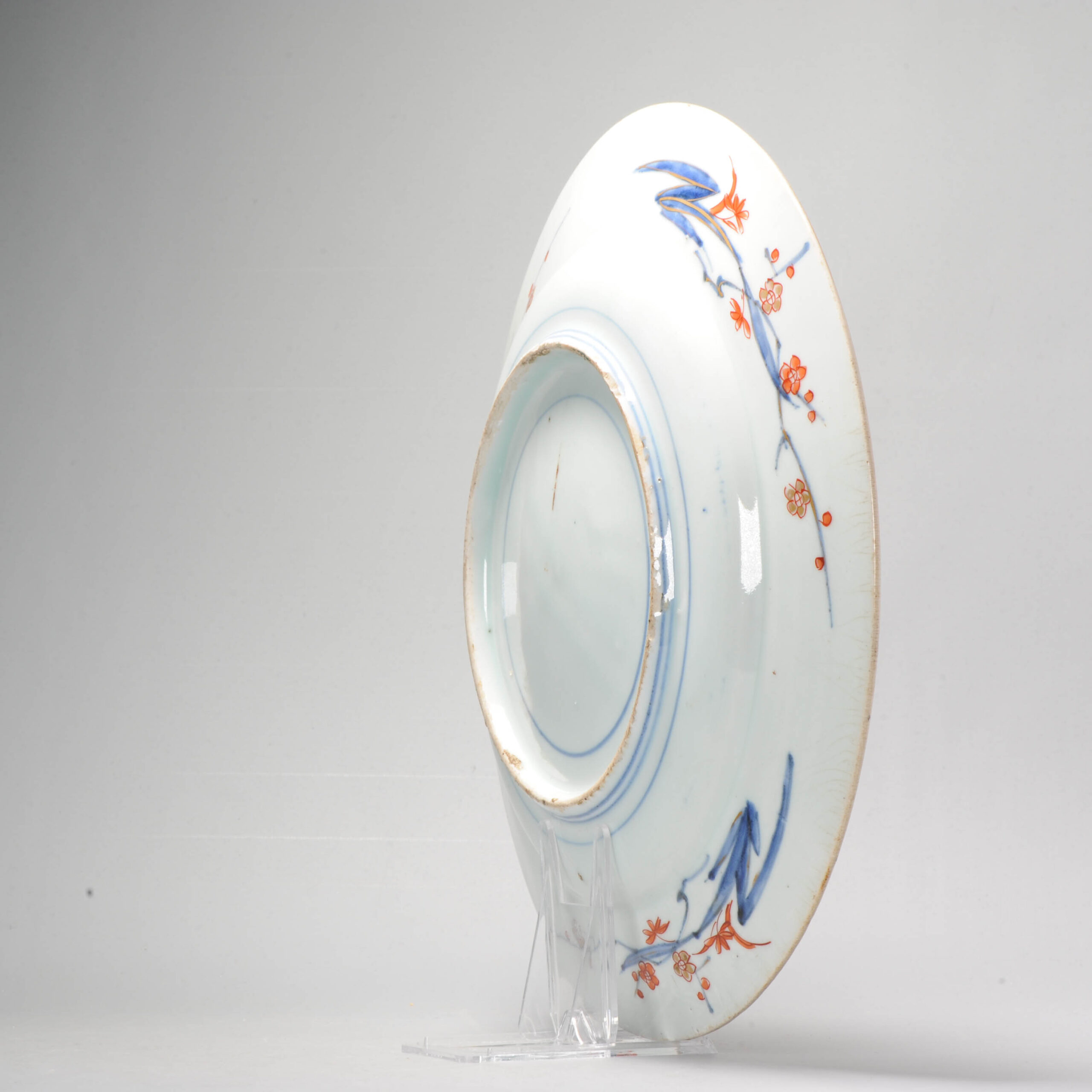 Antique Edo period 1680-1710 Japanese Porcelain Rare Large Flower basket Plate - Image 5