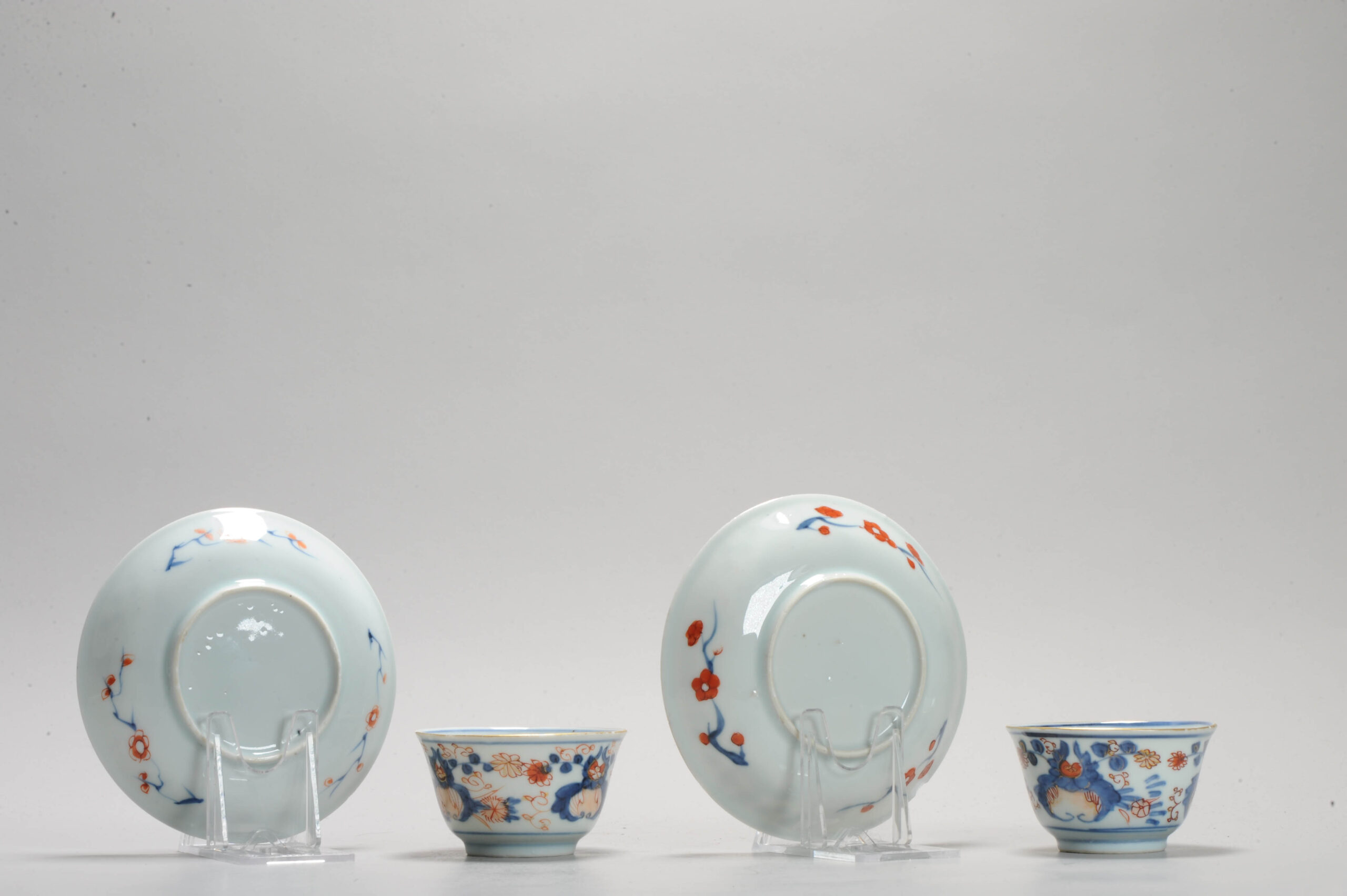 Antique Tea set Chinese porcelain Imari Enamel Flowers Kangxi (1662-1722) - Image 10